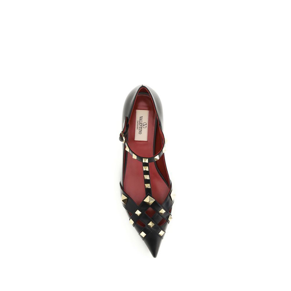 Valentino Garavani Black Goatskin Ballet Flats | Regal Royce