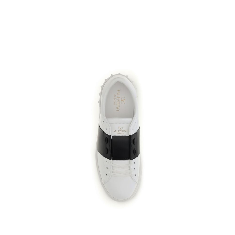 Valentino Garavani White Calf Leather Bos Taurus Low Top Sneakers | Regal Royce