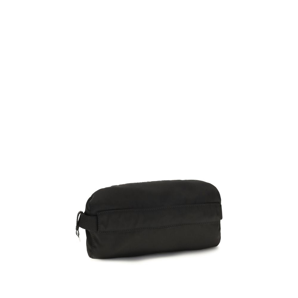 Prada Black Recycled Polyamide Clutch Bag | Regal Royce