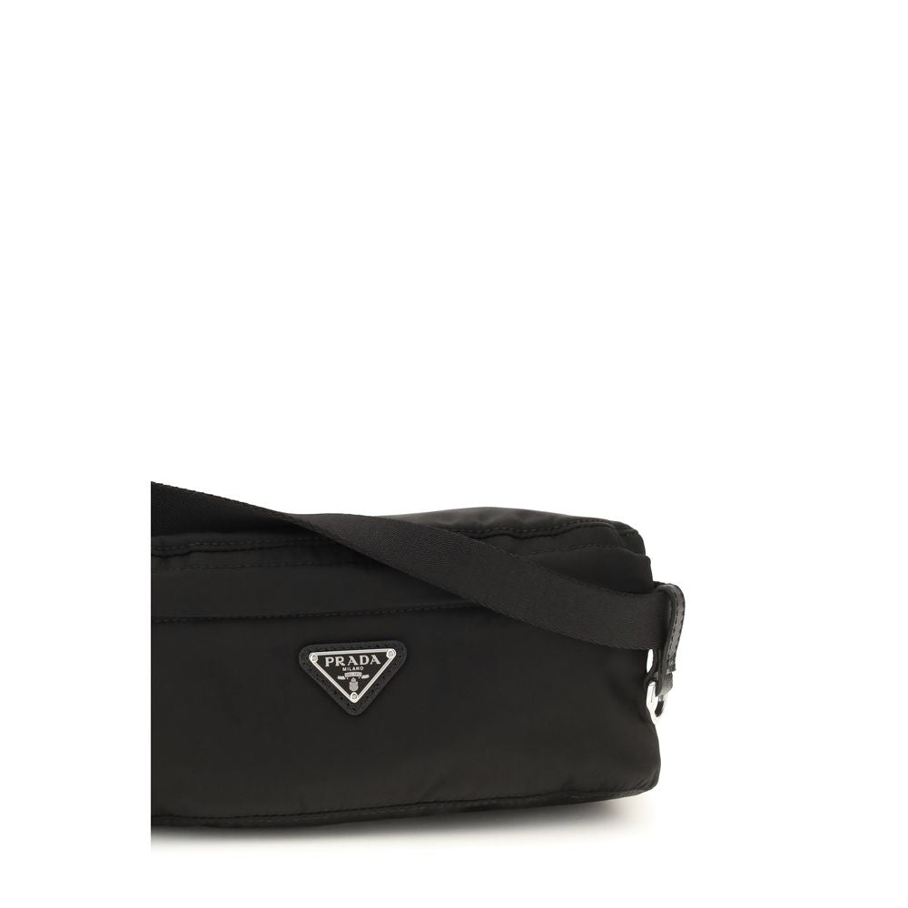 Prada Black Recycled Polyamide Clutch Bag | Regal Royce