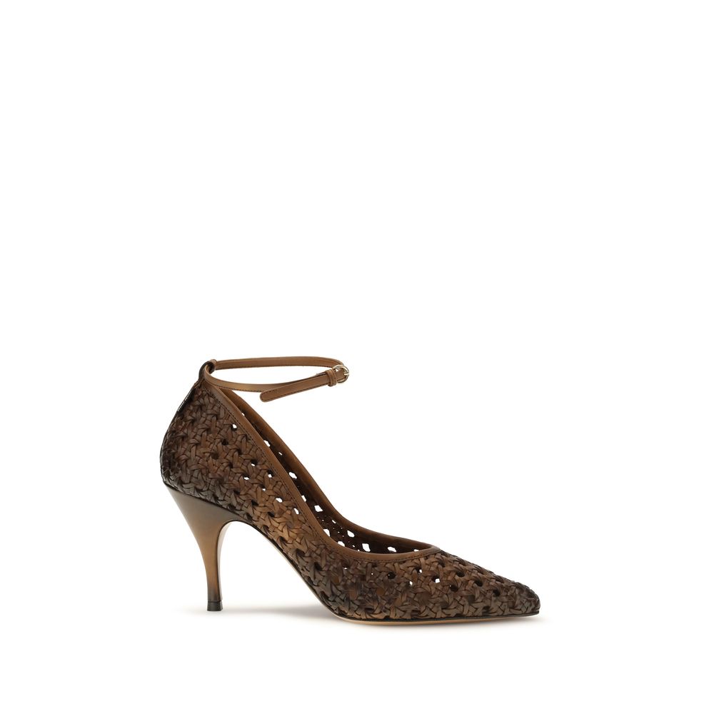 Miu Miu Beige Calf Leather Bos Taurus High Heel Pumps | Regal Royce
