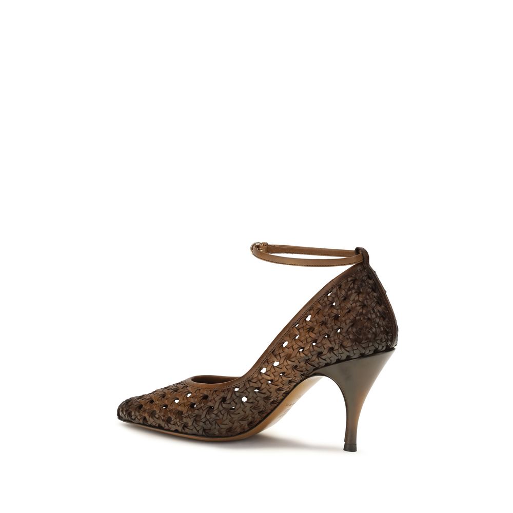 Miu Miu Beige Calf Leather Bos Taurus High Heel Pumps | Regal Royce
