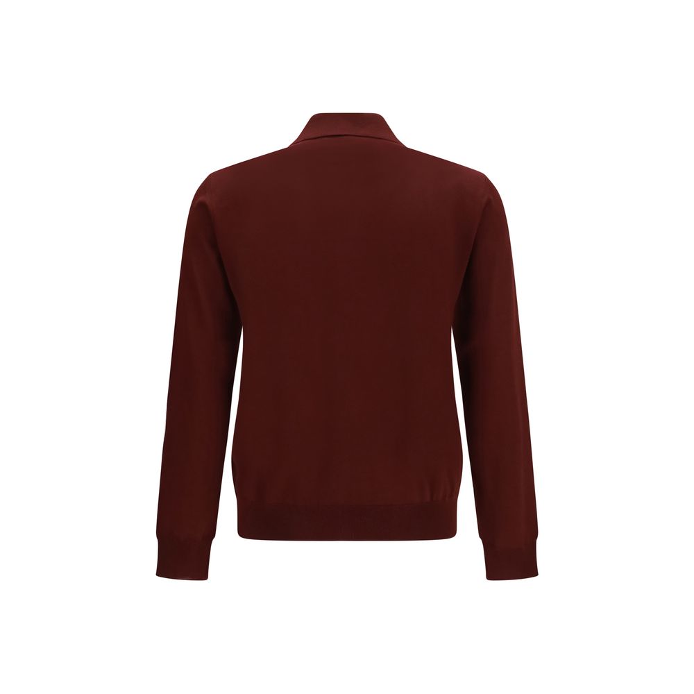 Valentino Bordeaux Wool Oves Aries Polo Shirt | Regal Royce