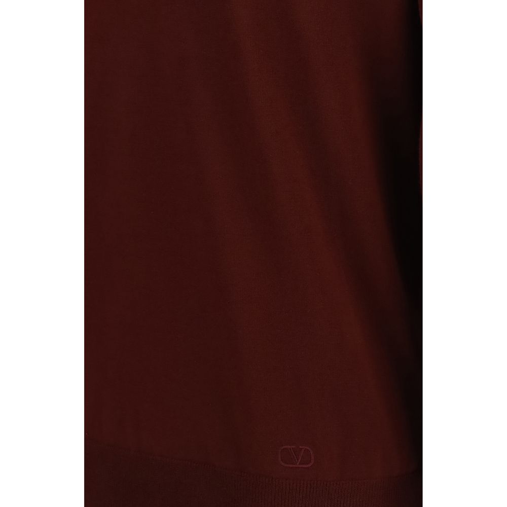 Valentino Bordeaux Wool Oves Aries Polo Shirt | Regal Royce