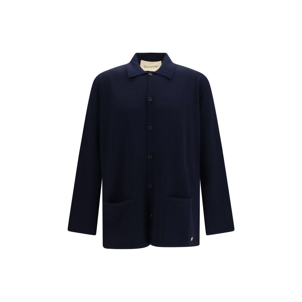 Valentino Blue Wool Oves Aries Cardigan | Regal Royce