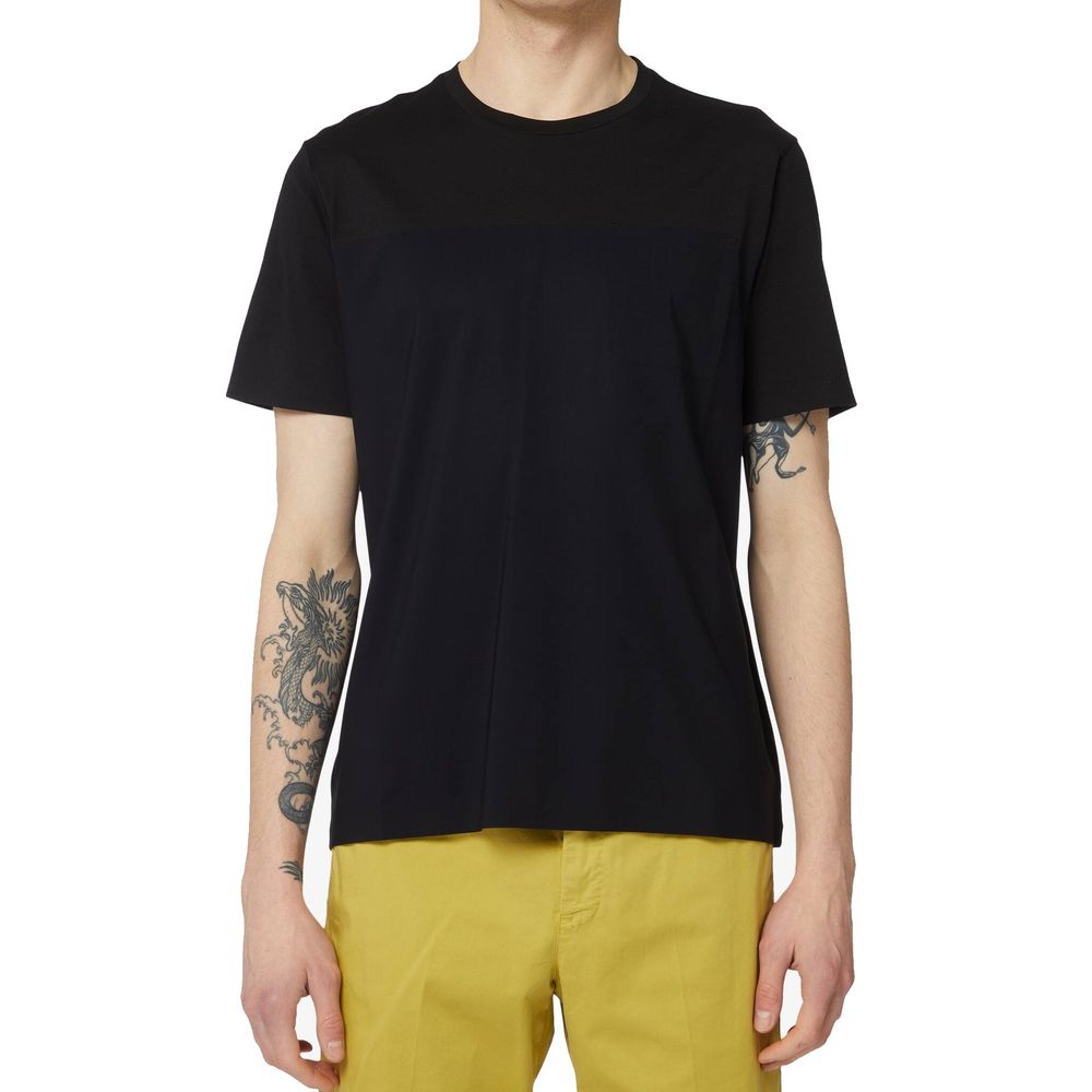 Herno Black Cotton T-Shirt | Regal Royce