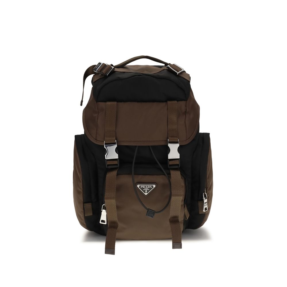 Prada Brown Recycled Polyamide Backpack | Regal Royce