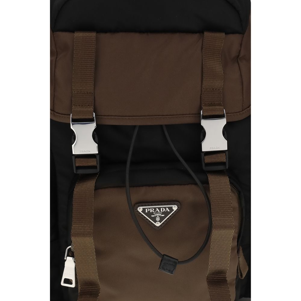Prada Brown Recycled Polyamide Backpack | Regal Royce