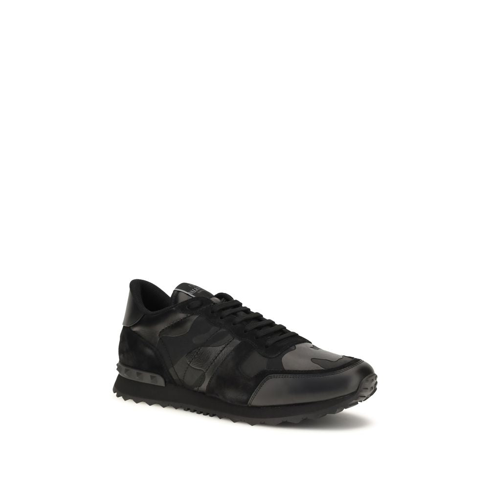 Valentino Garavani Black Polyester Athletic Sneakers | Regal Royce