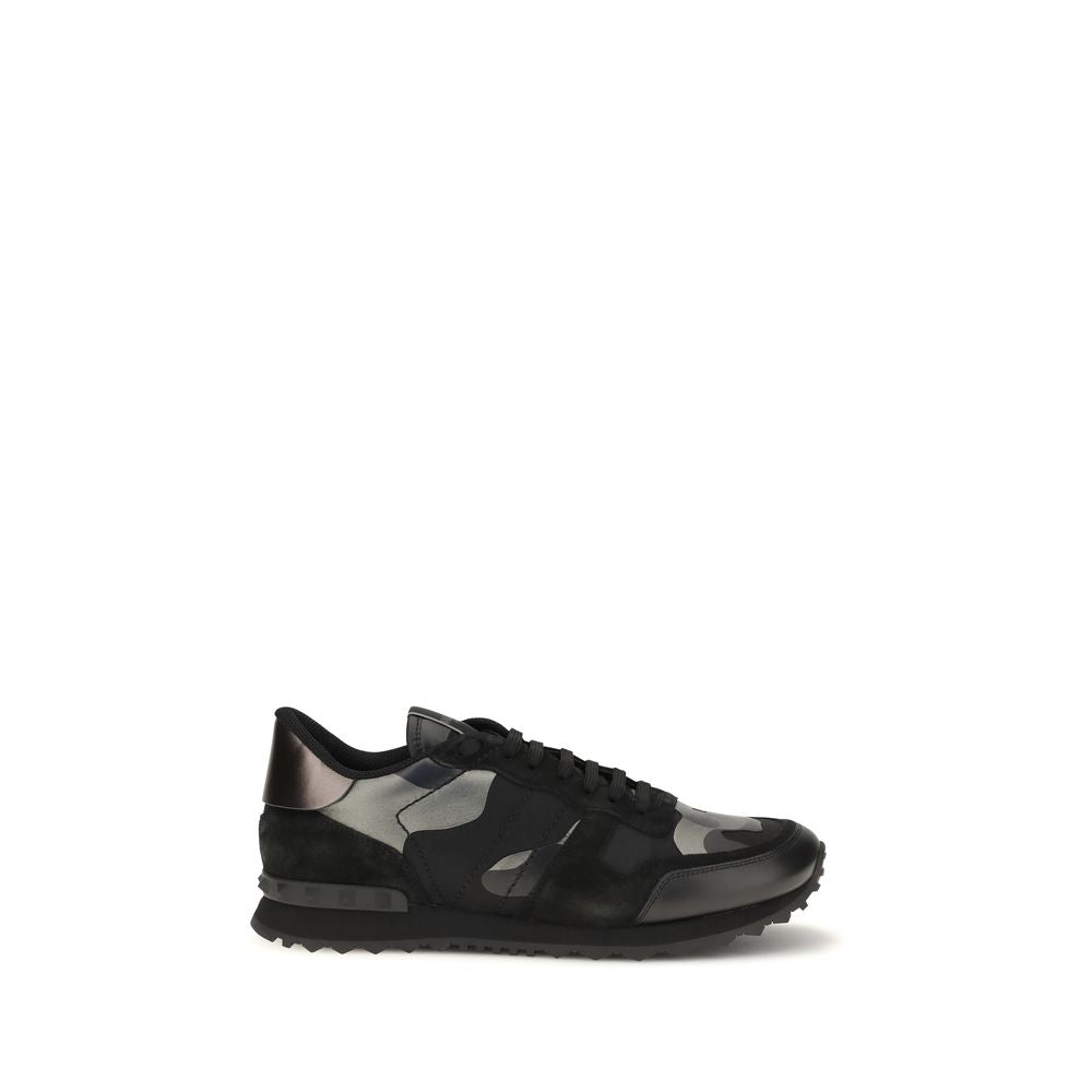 Valentino Garavani Black Polyamide Athletic Sneakers | Regal Royce