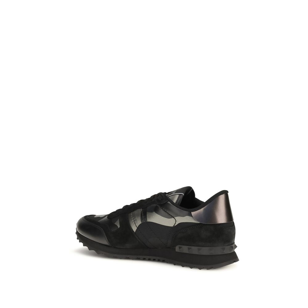 Valentino Garavani Black Polyamide Athletic Sneakers | Regal Royce