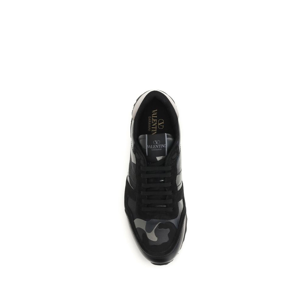 Valentino Garavani Black Polyamide Athletic Sneakers | Regal Royce