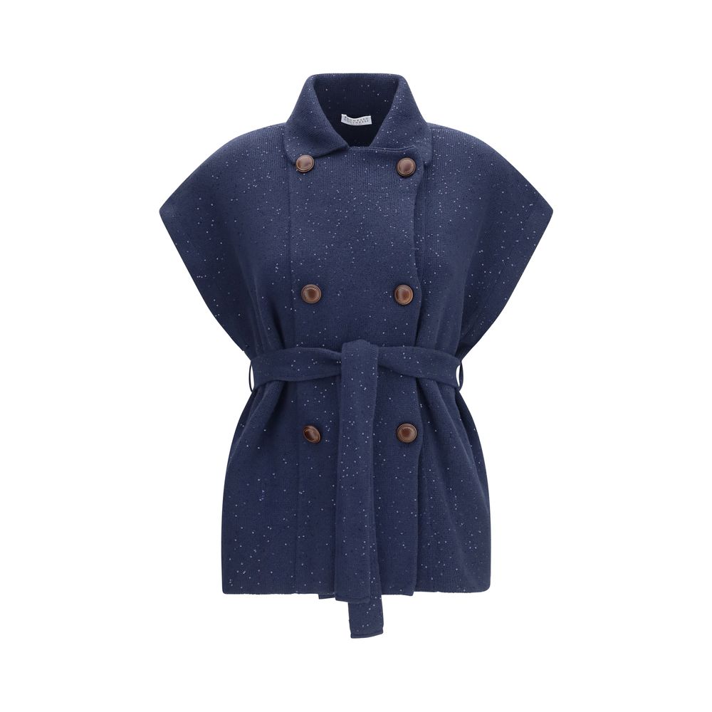 Brunello Cucinelli Blue Cotton Coat | Regal Royce