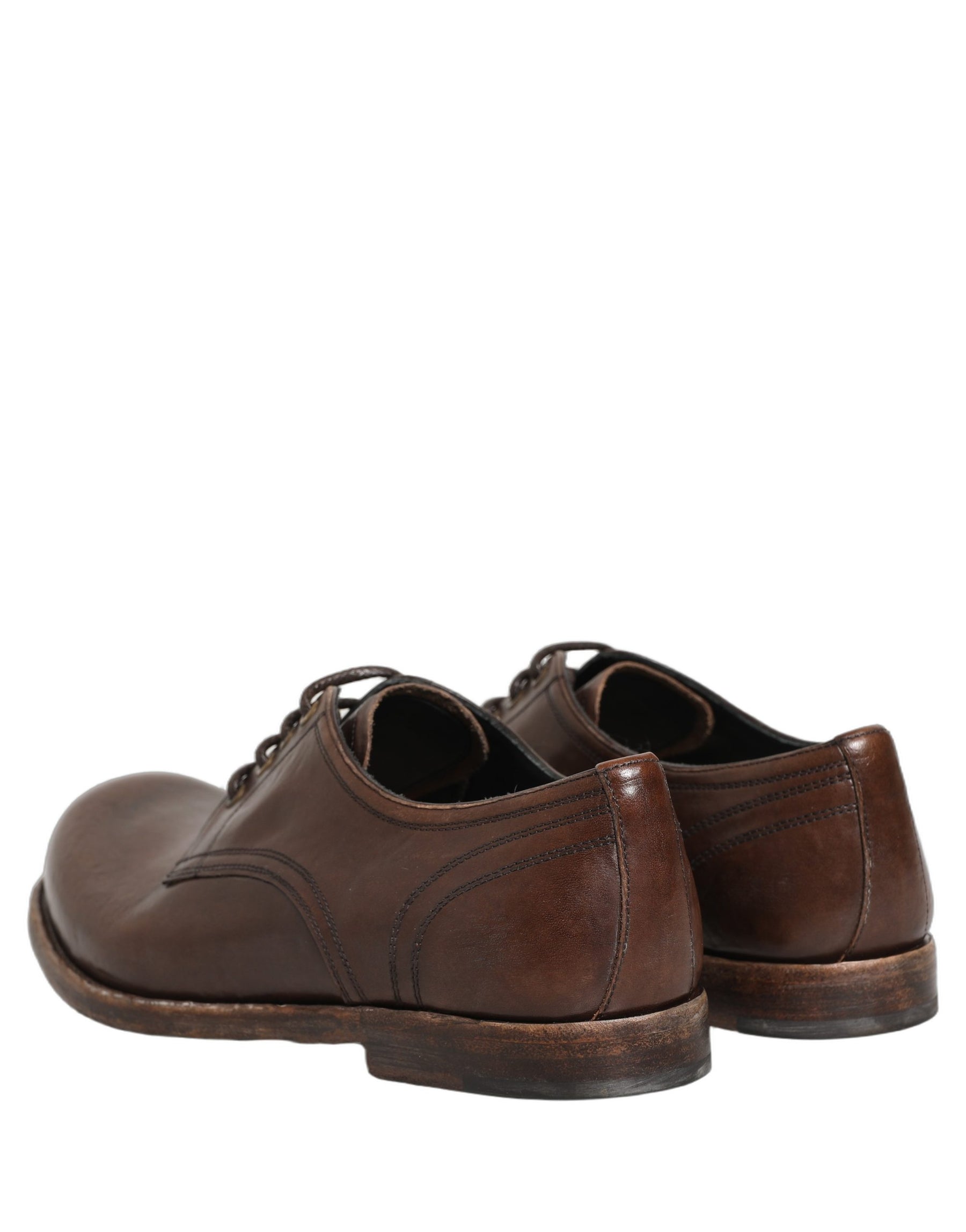 Dolce & Gabbana Brown Leather Derby Dress Men Formal Shoes | Regal Royce