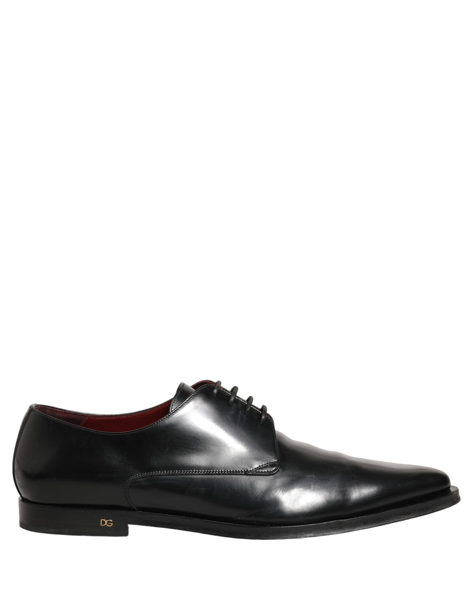 Dolce & Gabbana Black Leather Men Derby Dress Formal Shoes | Regal Royce