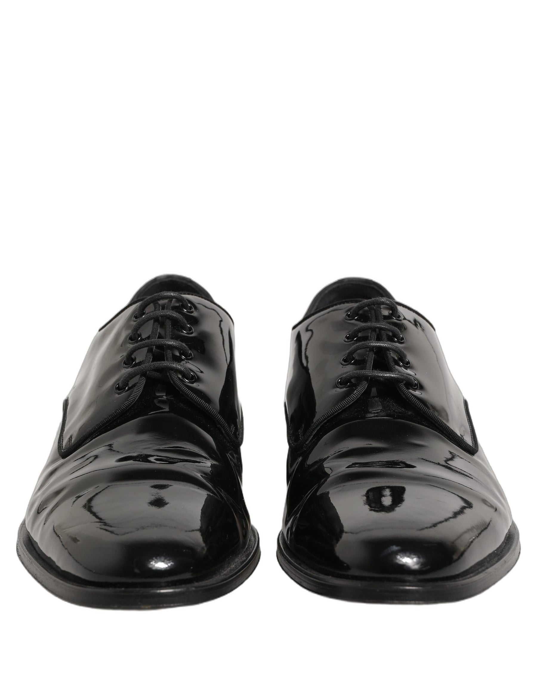 Dolce & Gabbana Black Leather Men Derby Dress Formal Shoes | Regal Royce