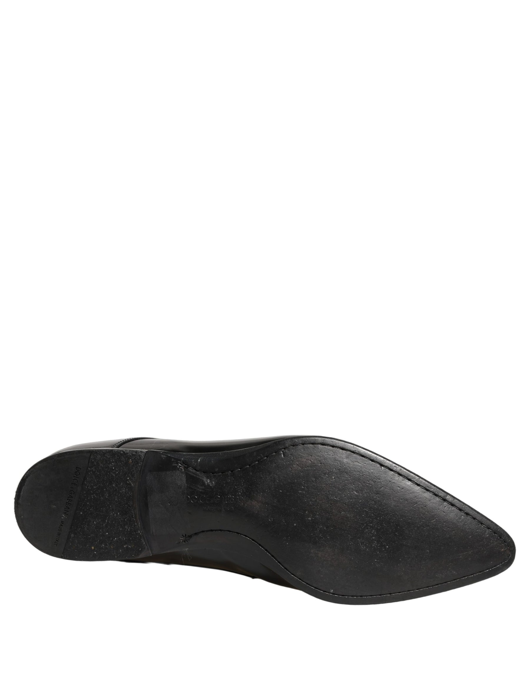 Dolce & Gabbana Black Leather Derby Dress Men Formal Shoes | Regal Royce