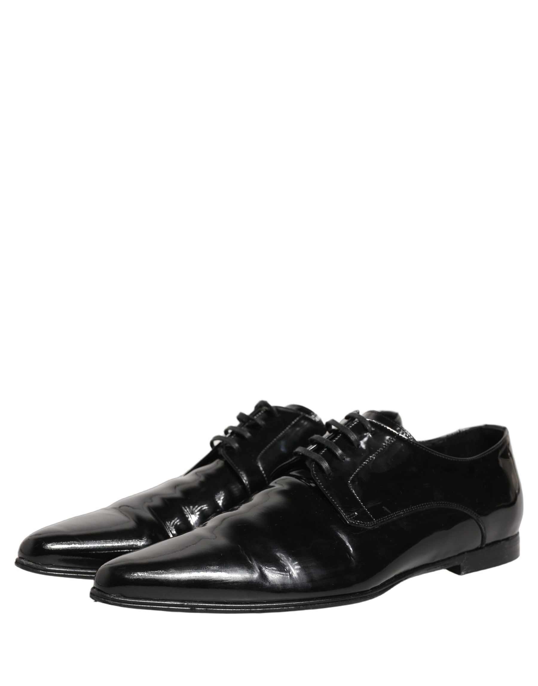 Dolce & Gabbana Black Leather Derby Dress Men Formal Shoes | Regal Royce