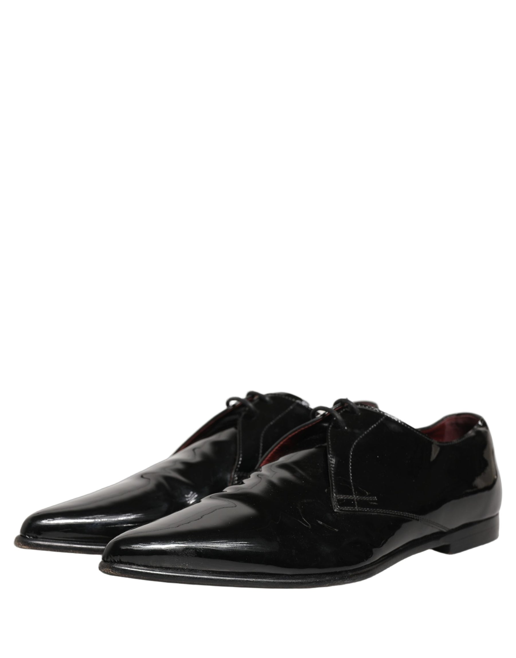 Dolce & Gabbana Black Leather Men Derby Dress Formal Shoes | Regal Royce