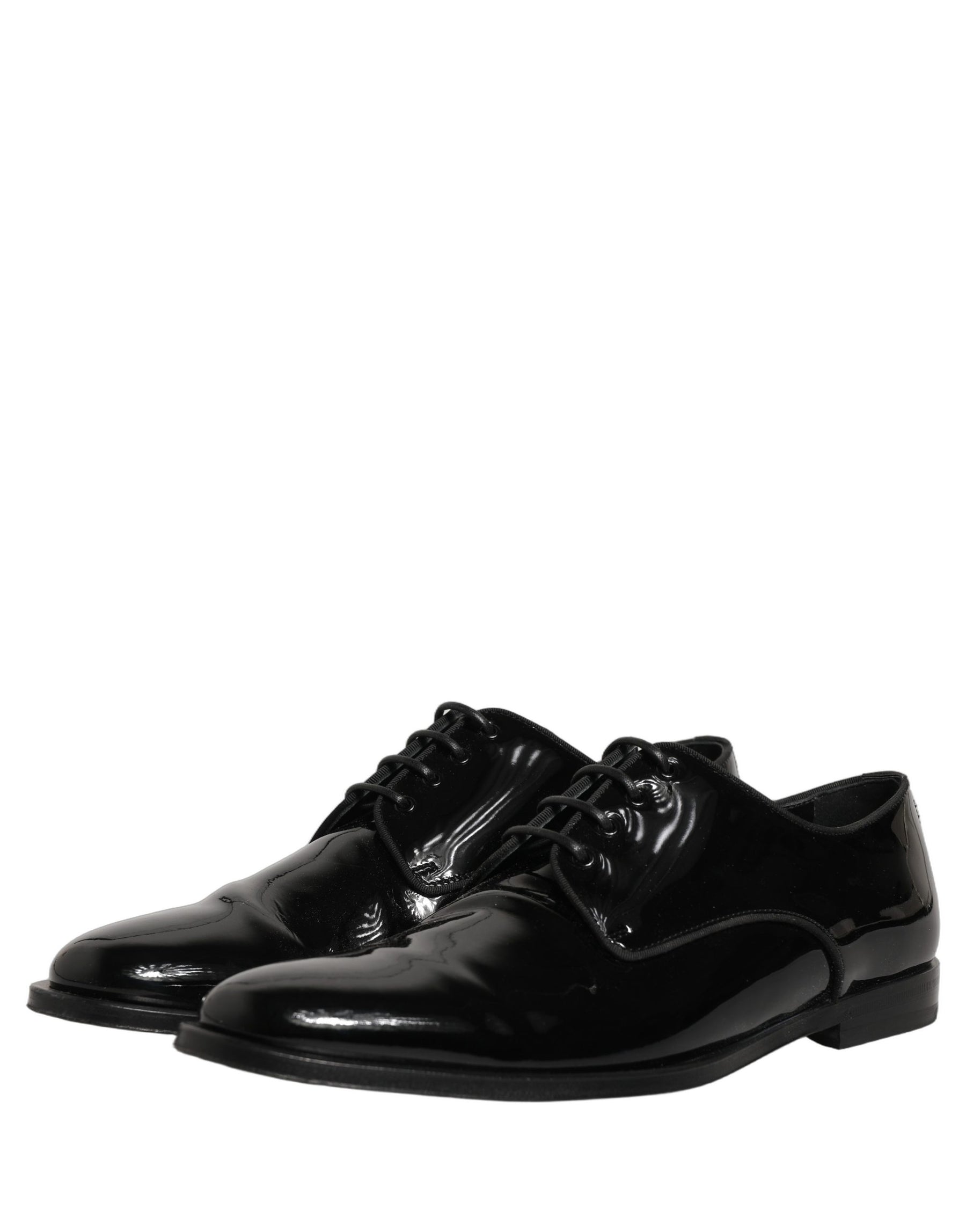 Dolce & Gabbana Black Leather Men Derby Dress Men Formal Shoes | Regal Royce