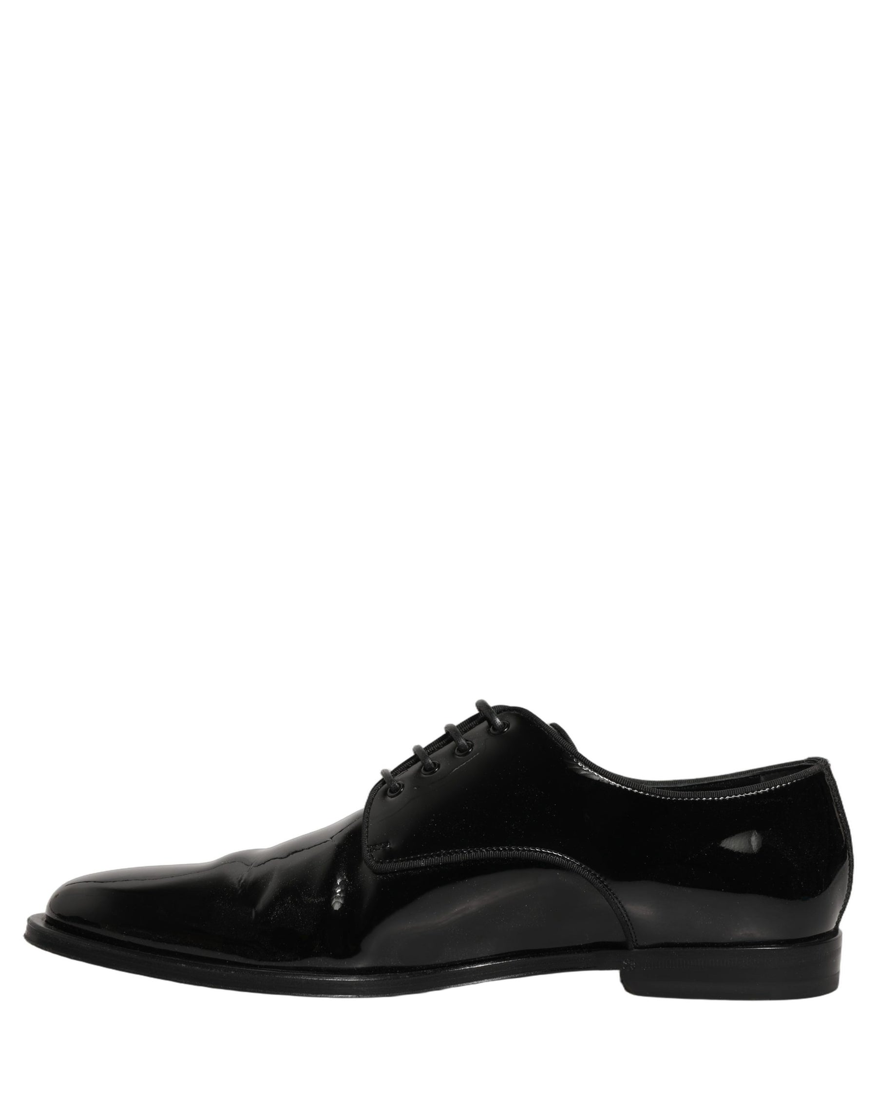 Dolce & Gabbana Black Leather Men Derby Dress Men Formal Shoes | Regal Royce