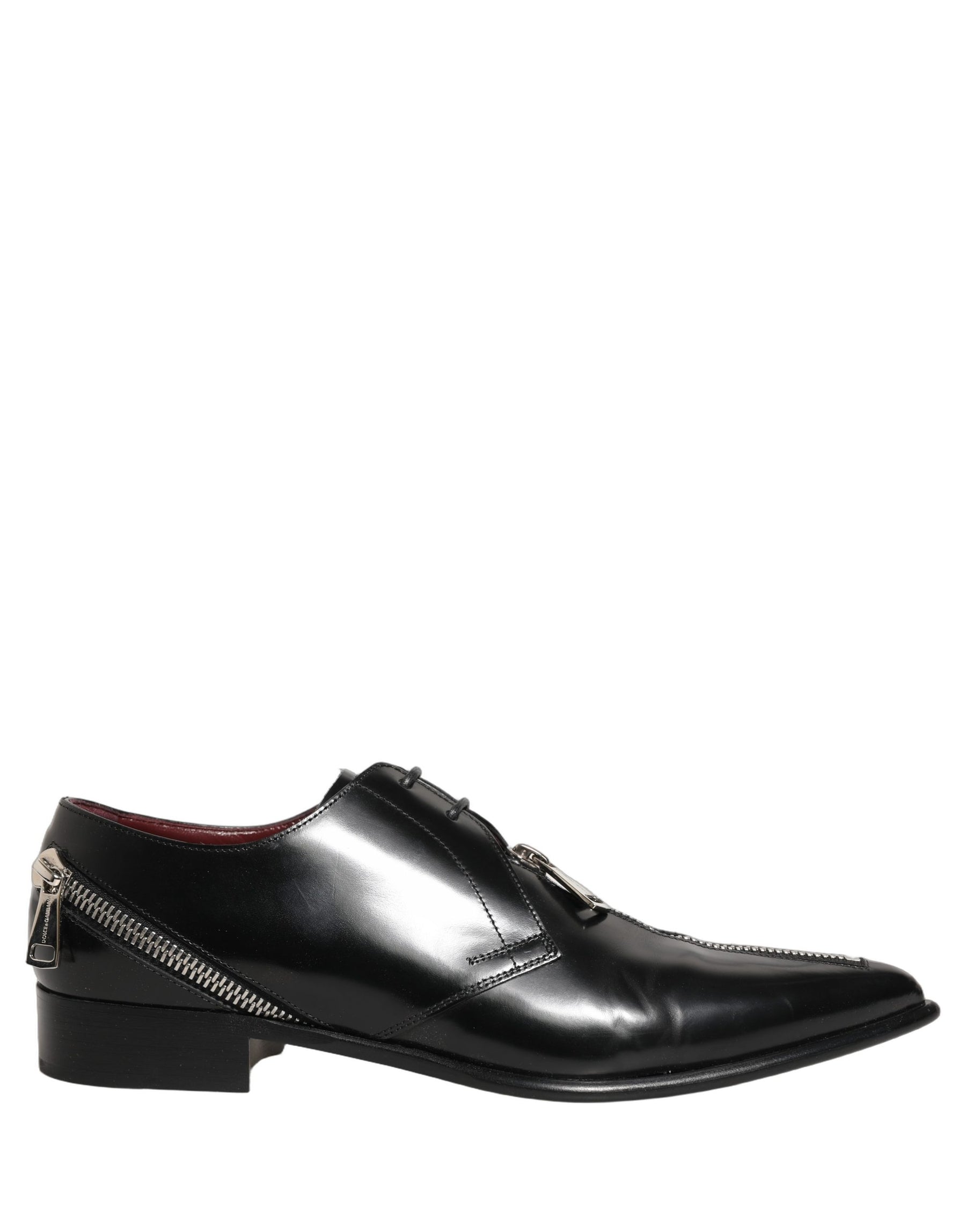 Dolce & Gabbana Black Leather Men Derby Dress Formal Shoes | Regal Royce