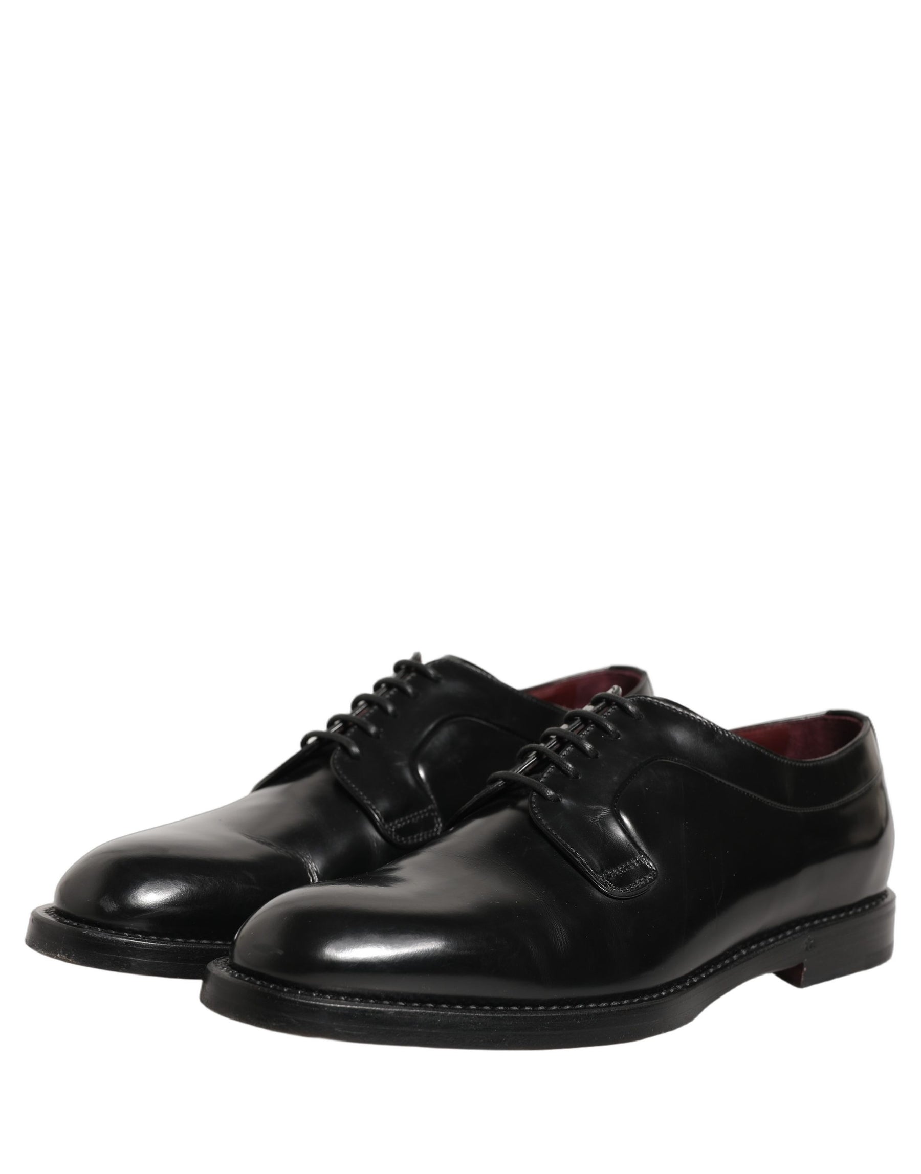 Dolce & Gabbana Black Leather Derby Dress Men Formal Shoes | Regal Royce