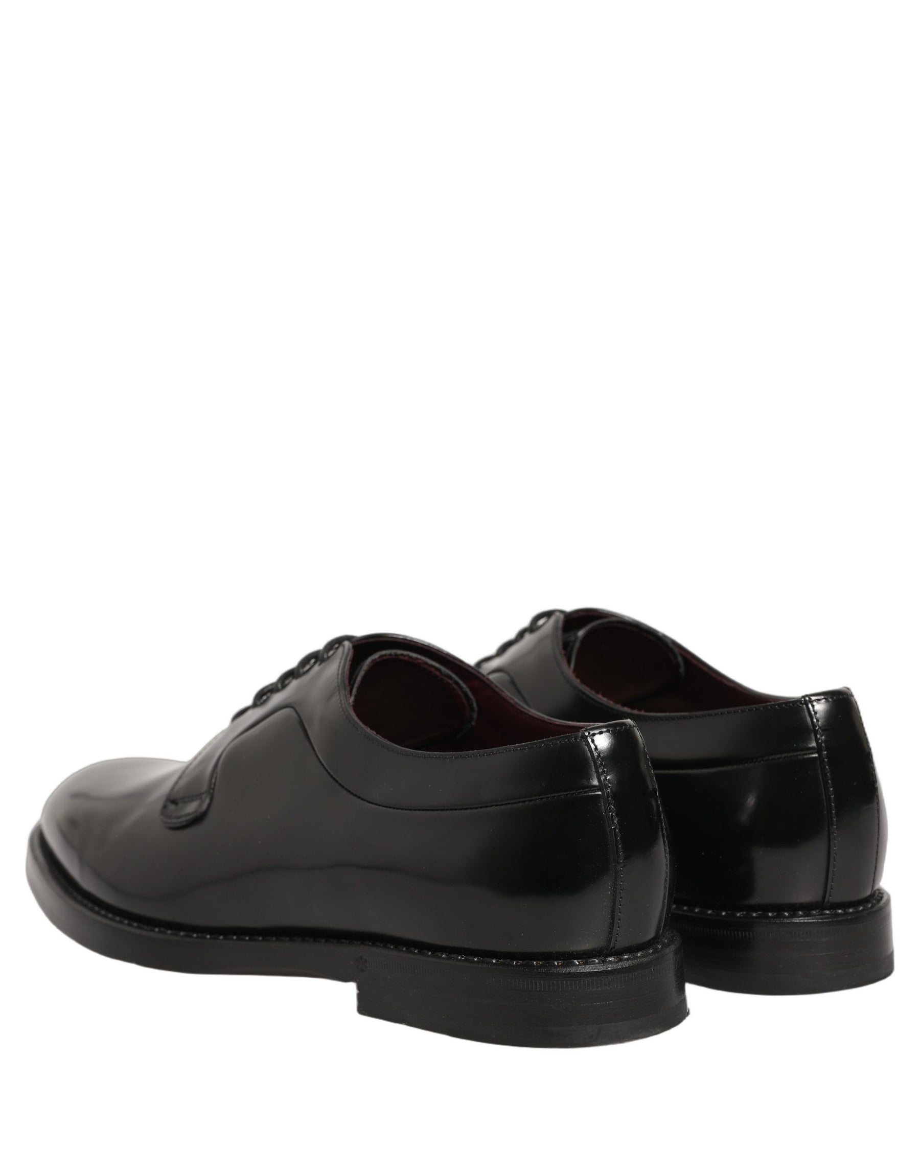 Dolce & Gabbana Black Leather Derby Dress Men Formal Shoes | Regal Royce