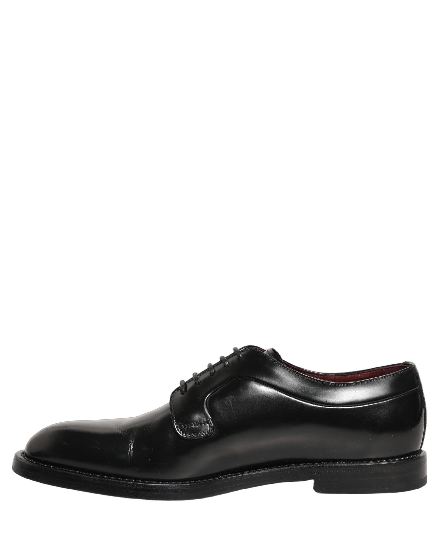 Dolce & Gabbana Black Leather Derby Dress Men Formal Shoes | Regal Royce