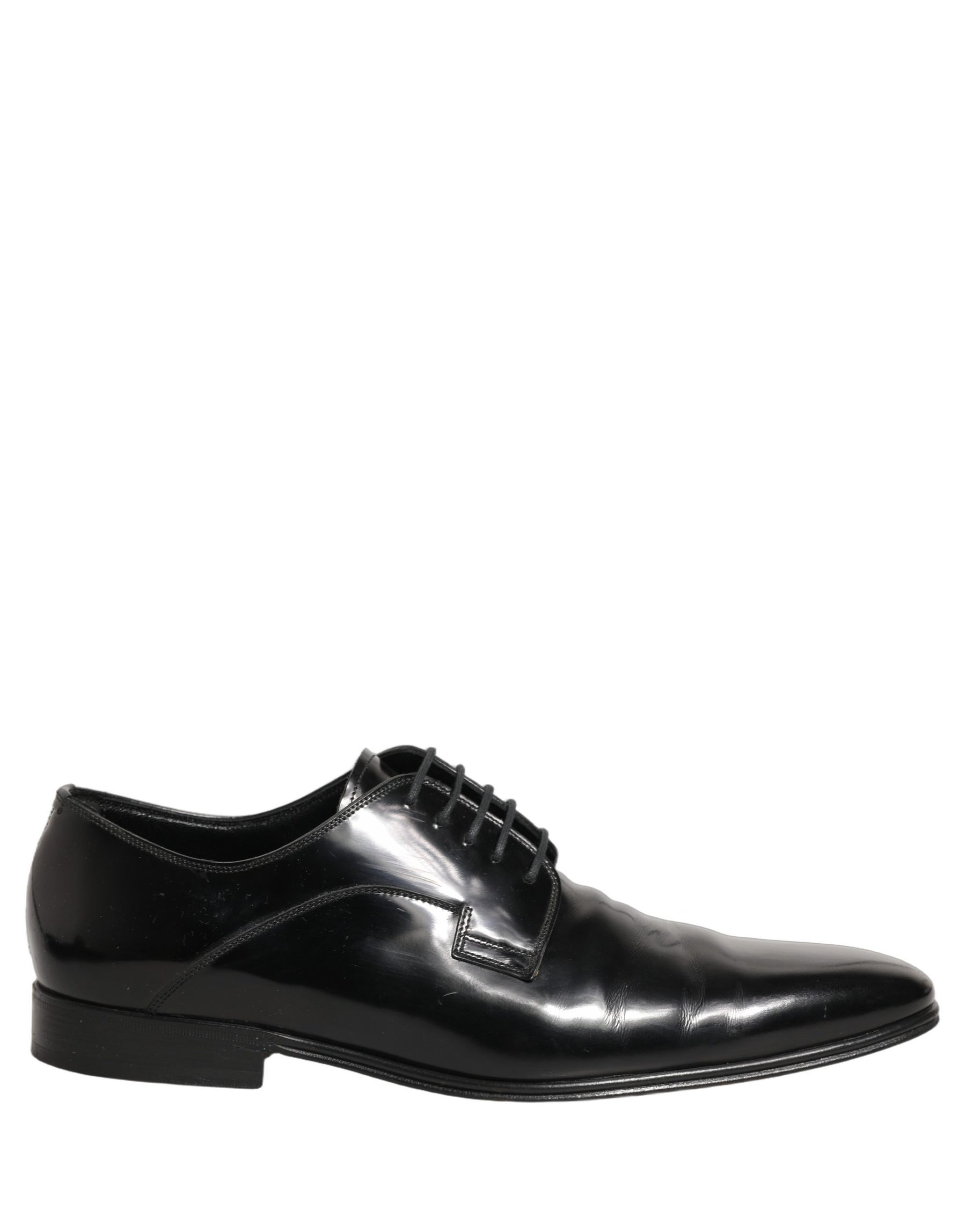 Dolce & Gabbana Black Leather Derby Dress Men Formal Shoes | Regal Royce