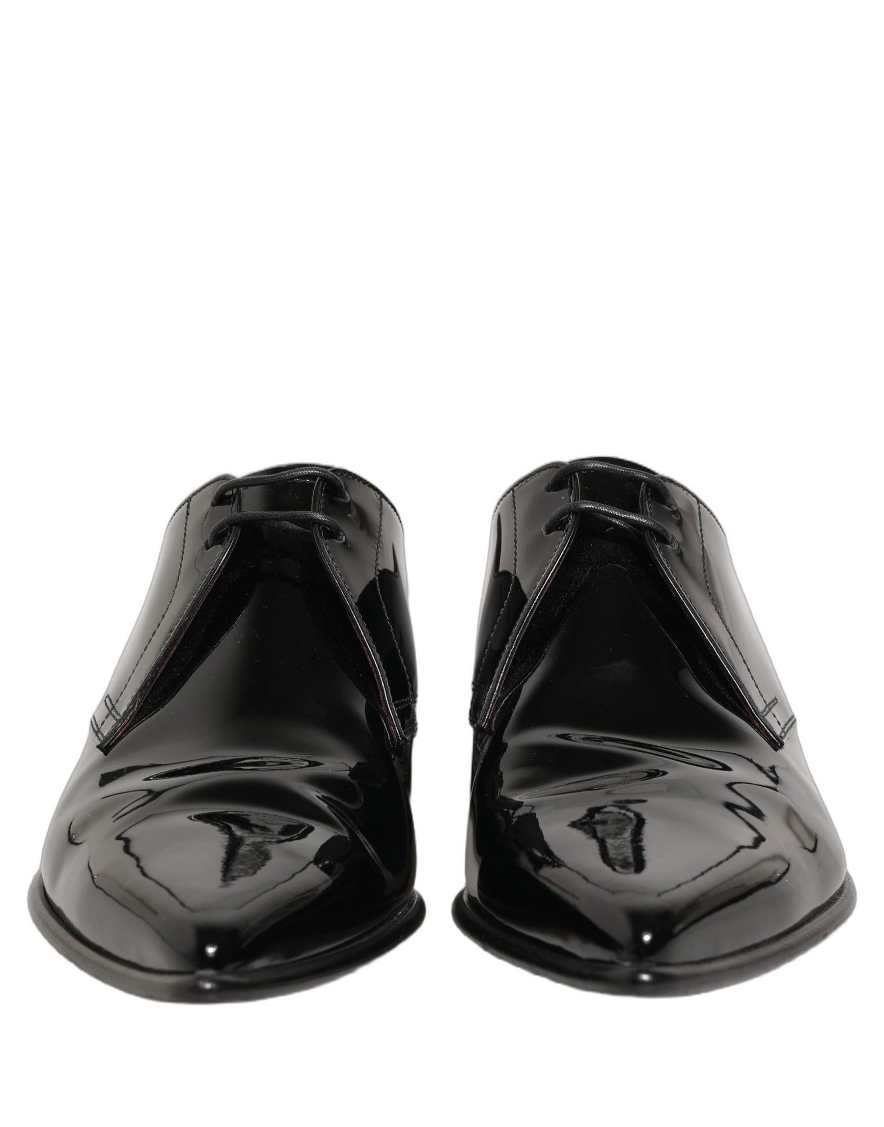 Dolce & Gabbana Black Leather Men Derby Dress Formal Shoes | Regal Royce