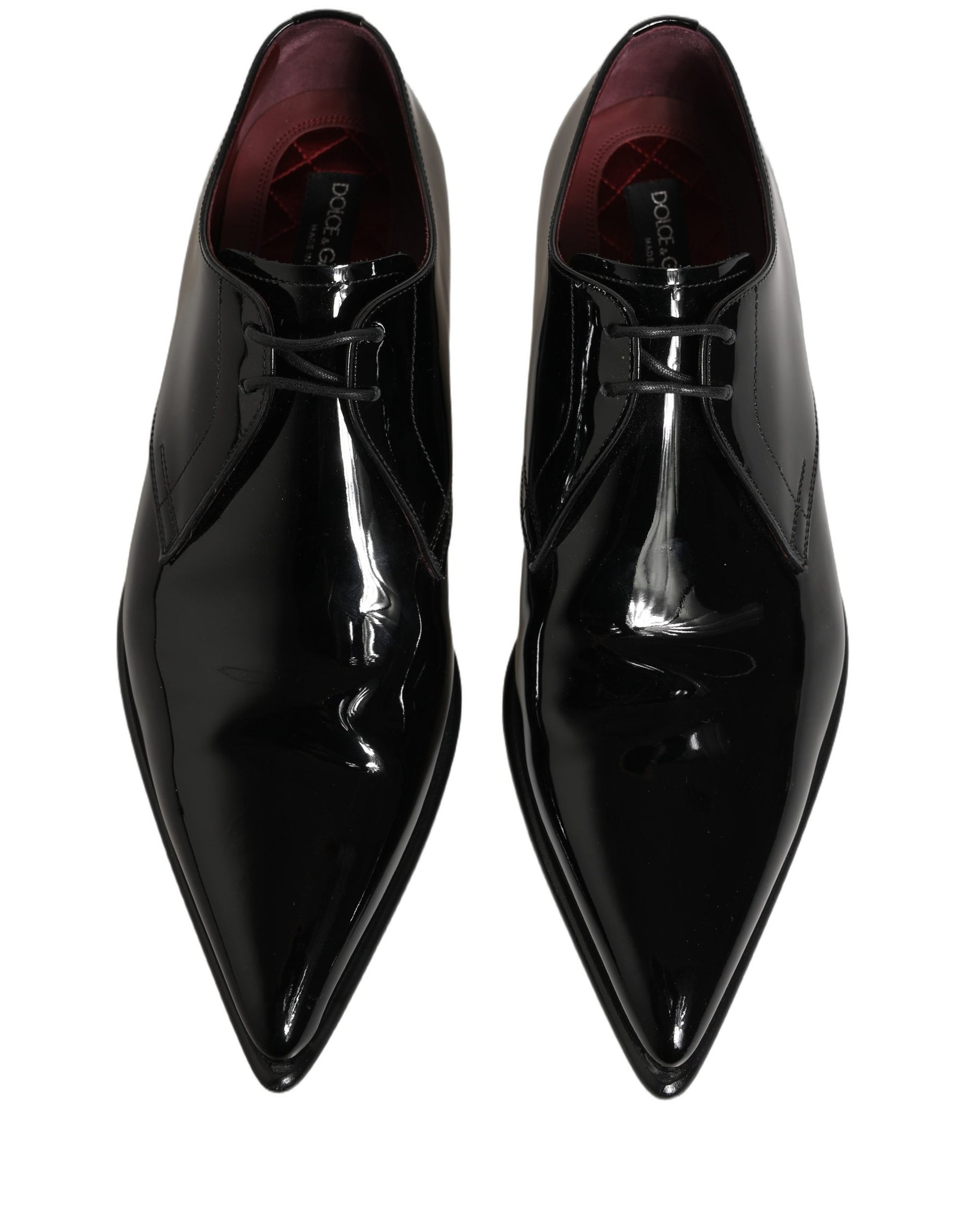 Dolce & Gabbana Black Leather Men Derby Dress Formal Shoes | Regal Royce