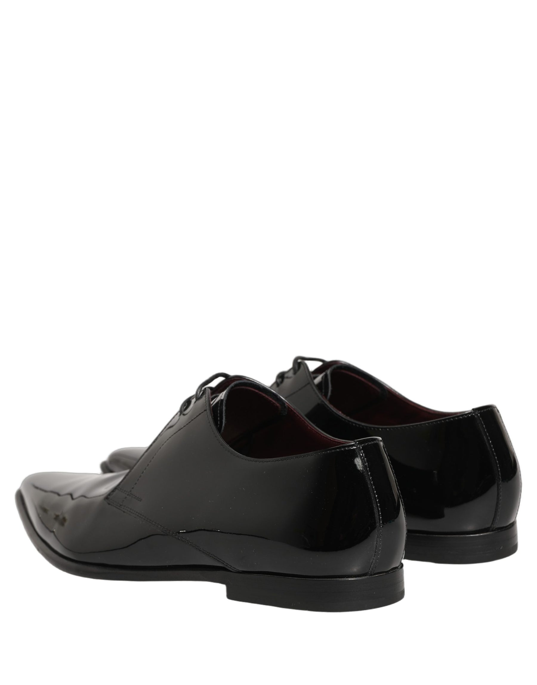 Dolce & Gabbana Black Leather Men Derby Dress Formal Shoes | Regal Royce