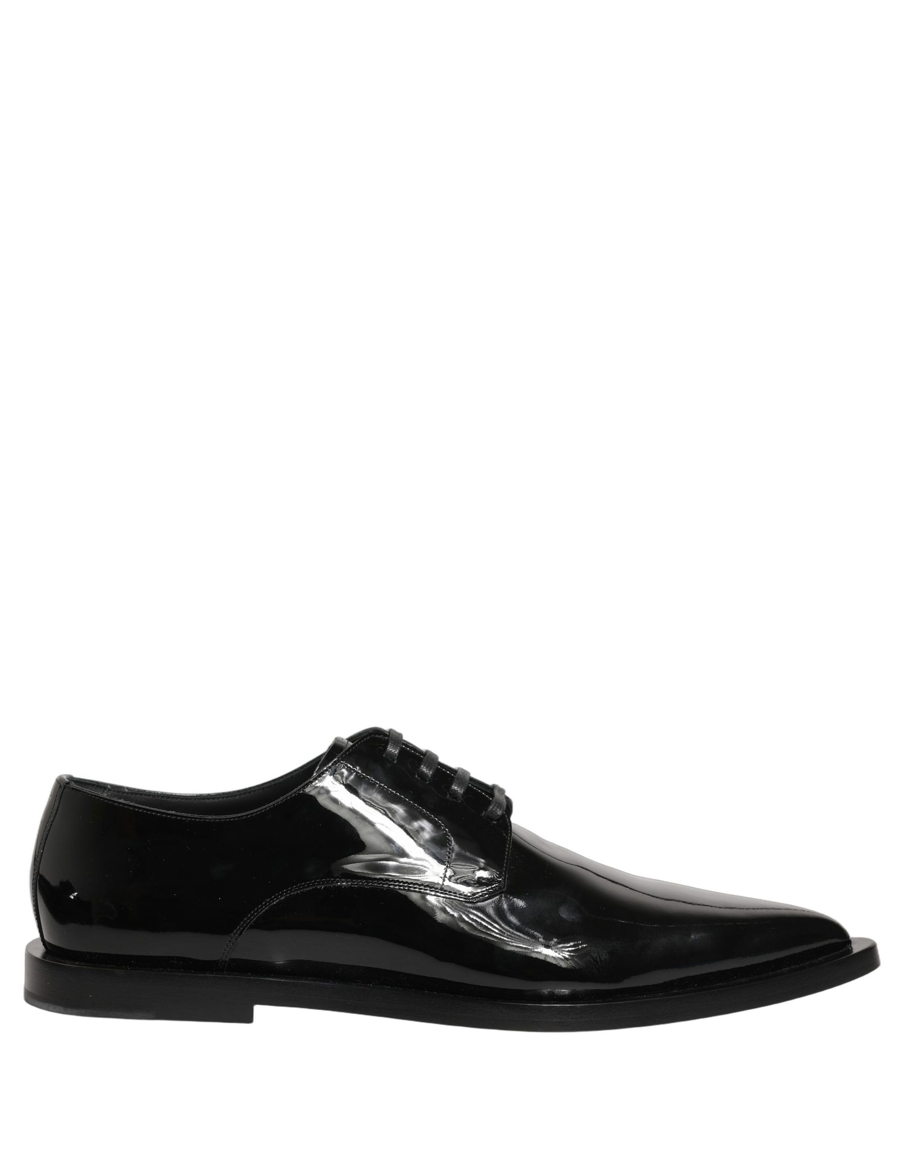 Dolce & Gabbana Black Leather Men Derby Dress Formal Shoes | Regal Royce
