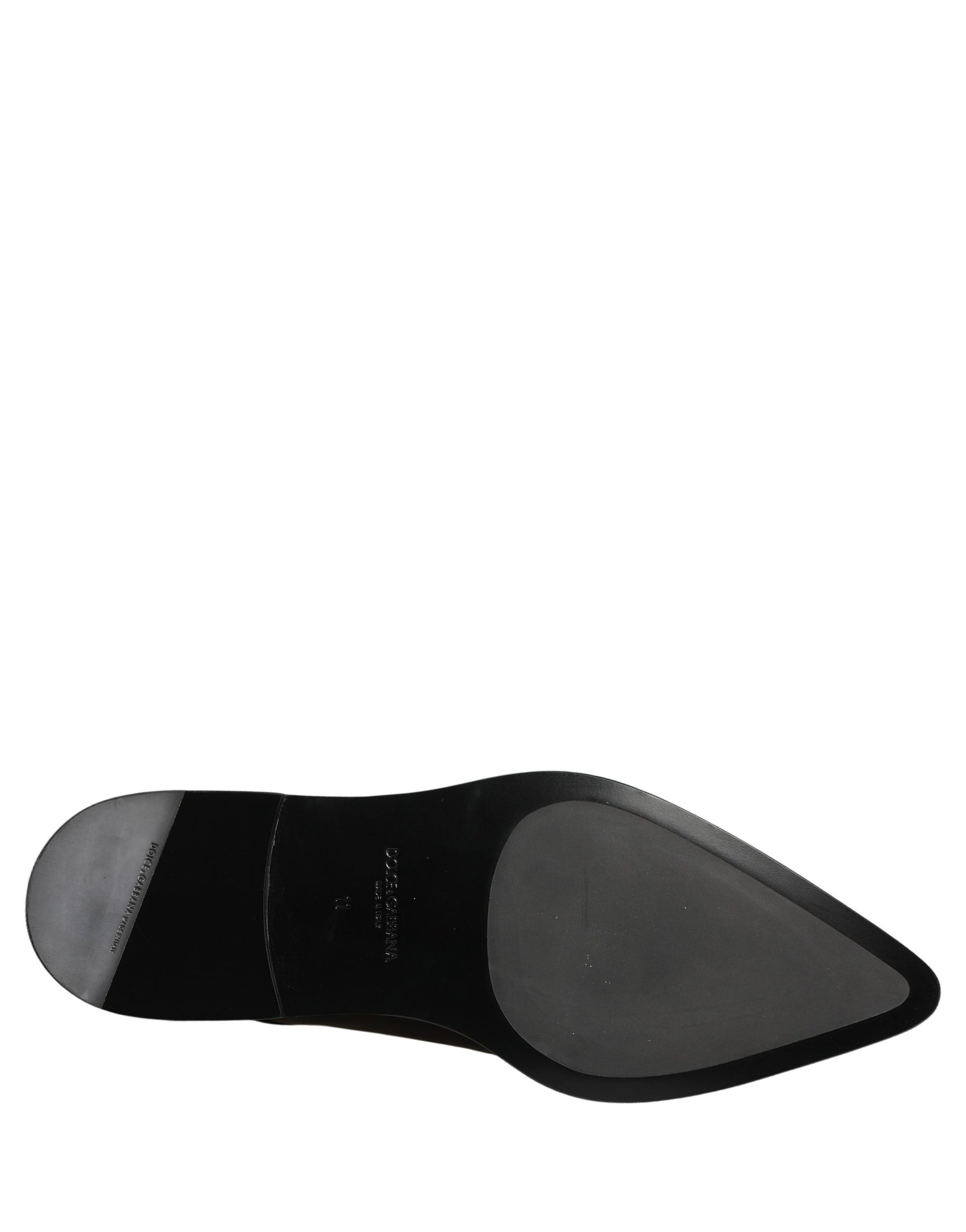 Dolce & Gabbana Black Leather Men Derby Dress Formal Shoes | Regal Royce