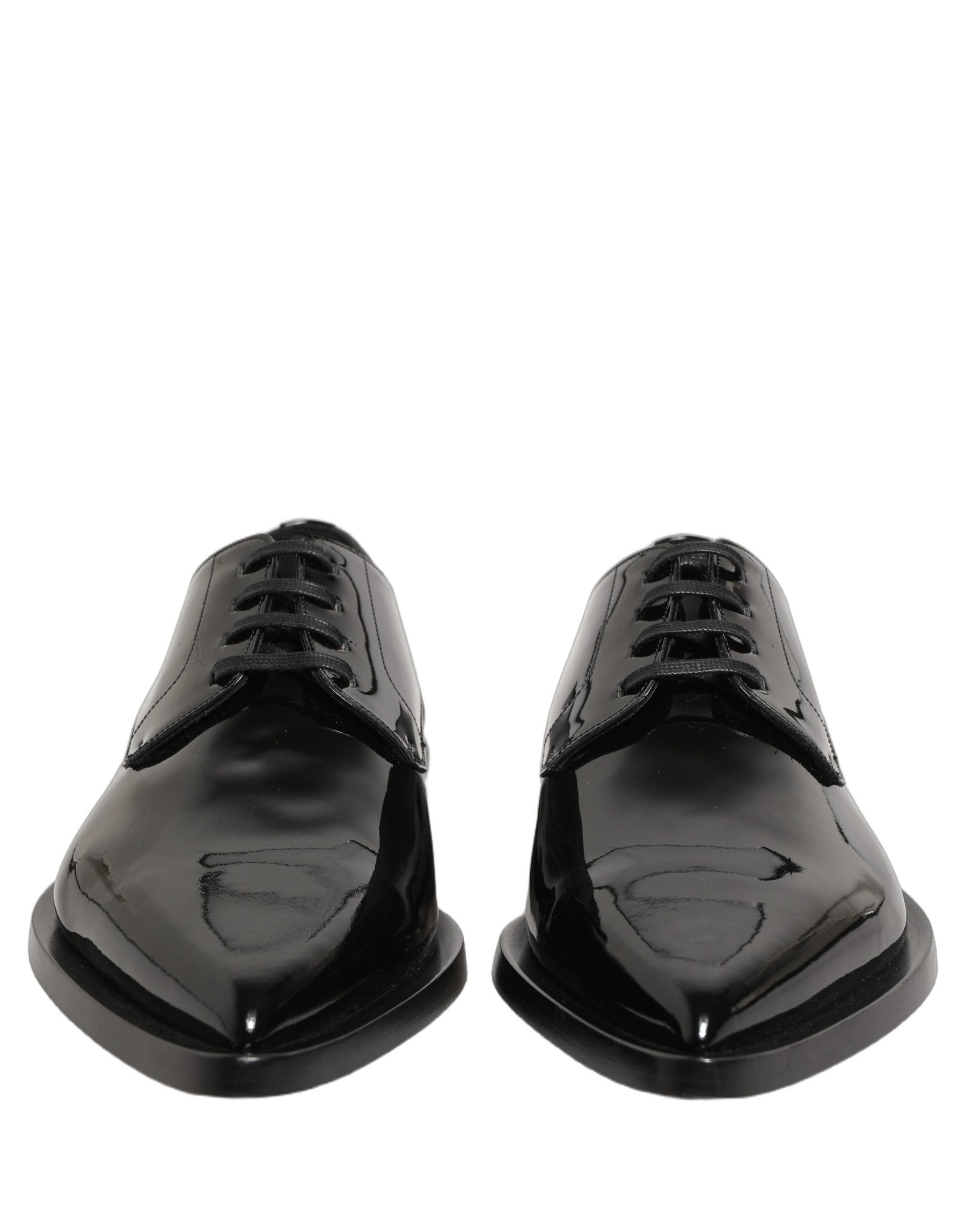 Dolce & Gabbana Black Leather Men Derby Dress Formal Shoes | Regal Royce