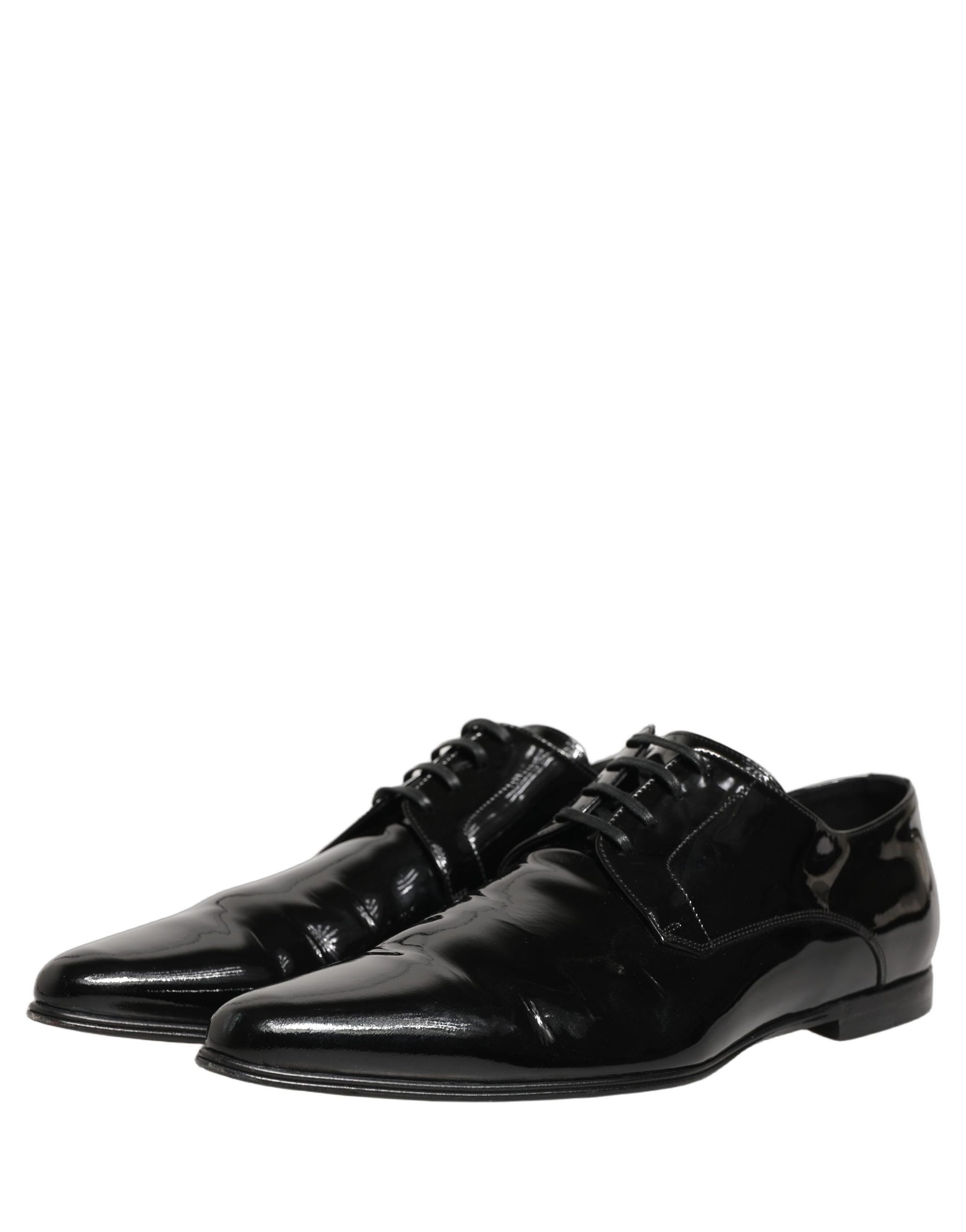 Dolce & Gabbana Black Leather Derby Dress Men Formal Shoes | Regal Royce