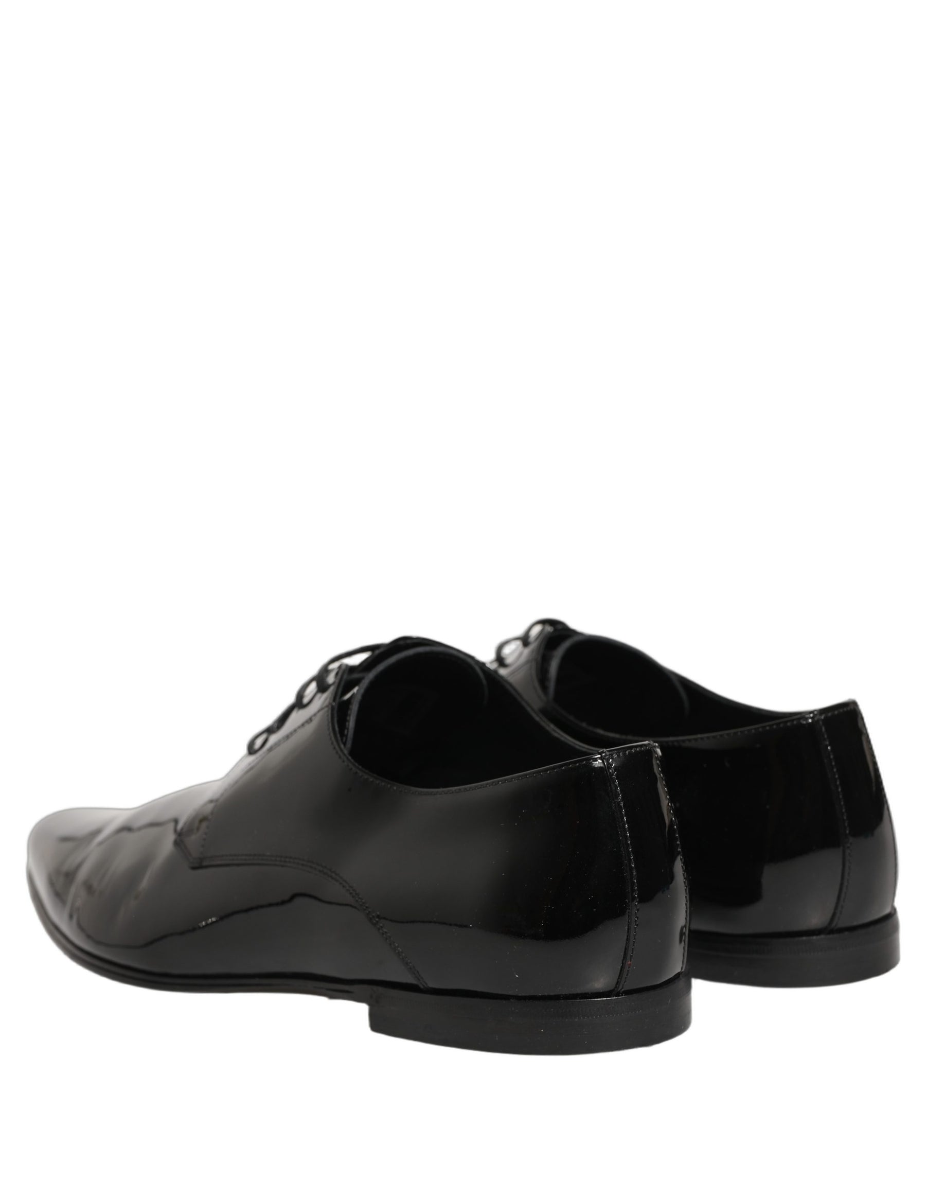 Dolce & Gabbana Black Leather Derby Dress Men Formal Shoes | Regal Royce