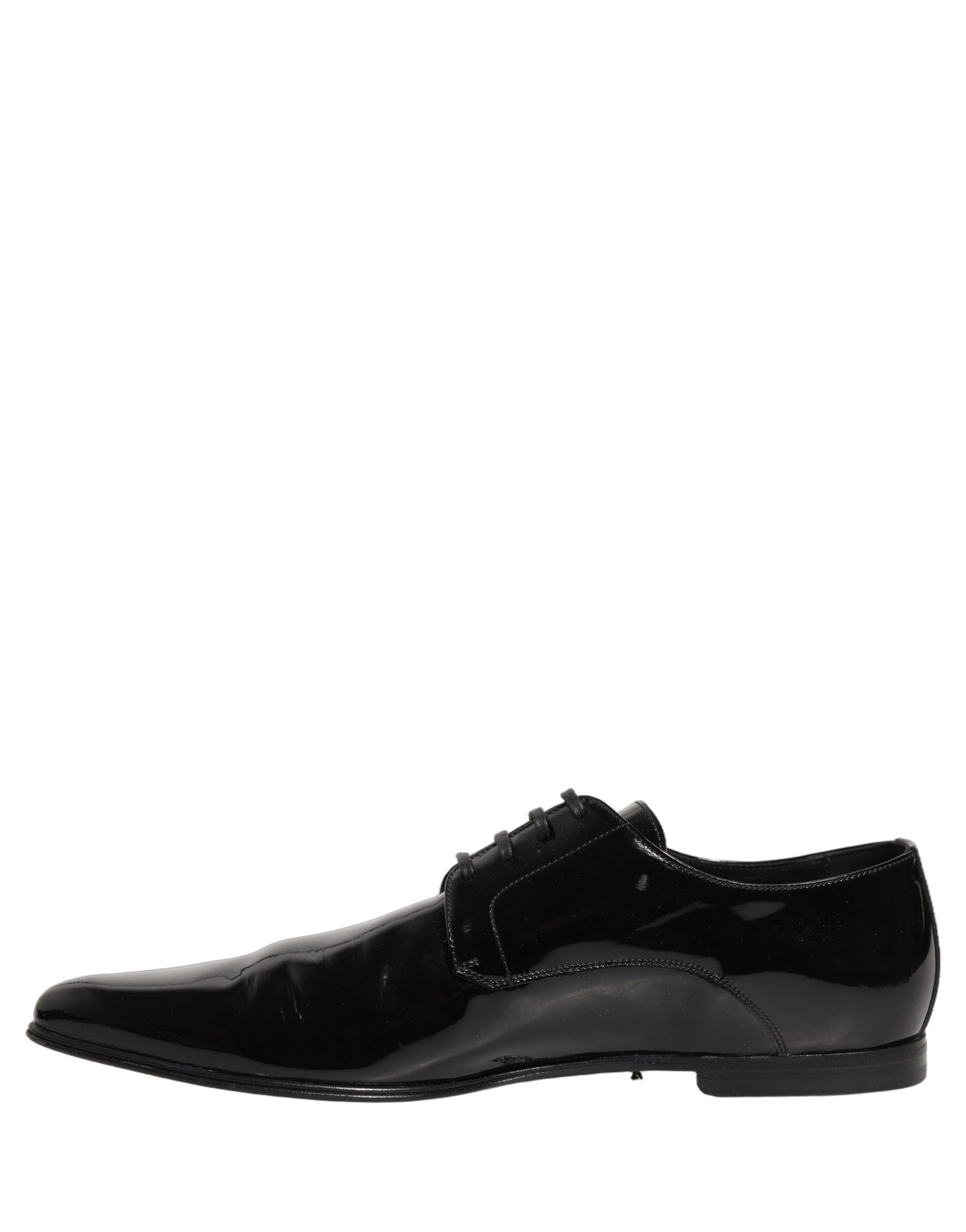 Dolce & Gabbana Black Leather Derby Dress Men Formal Shoes | Regal Royce