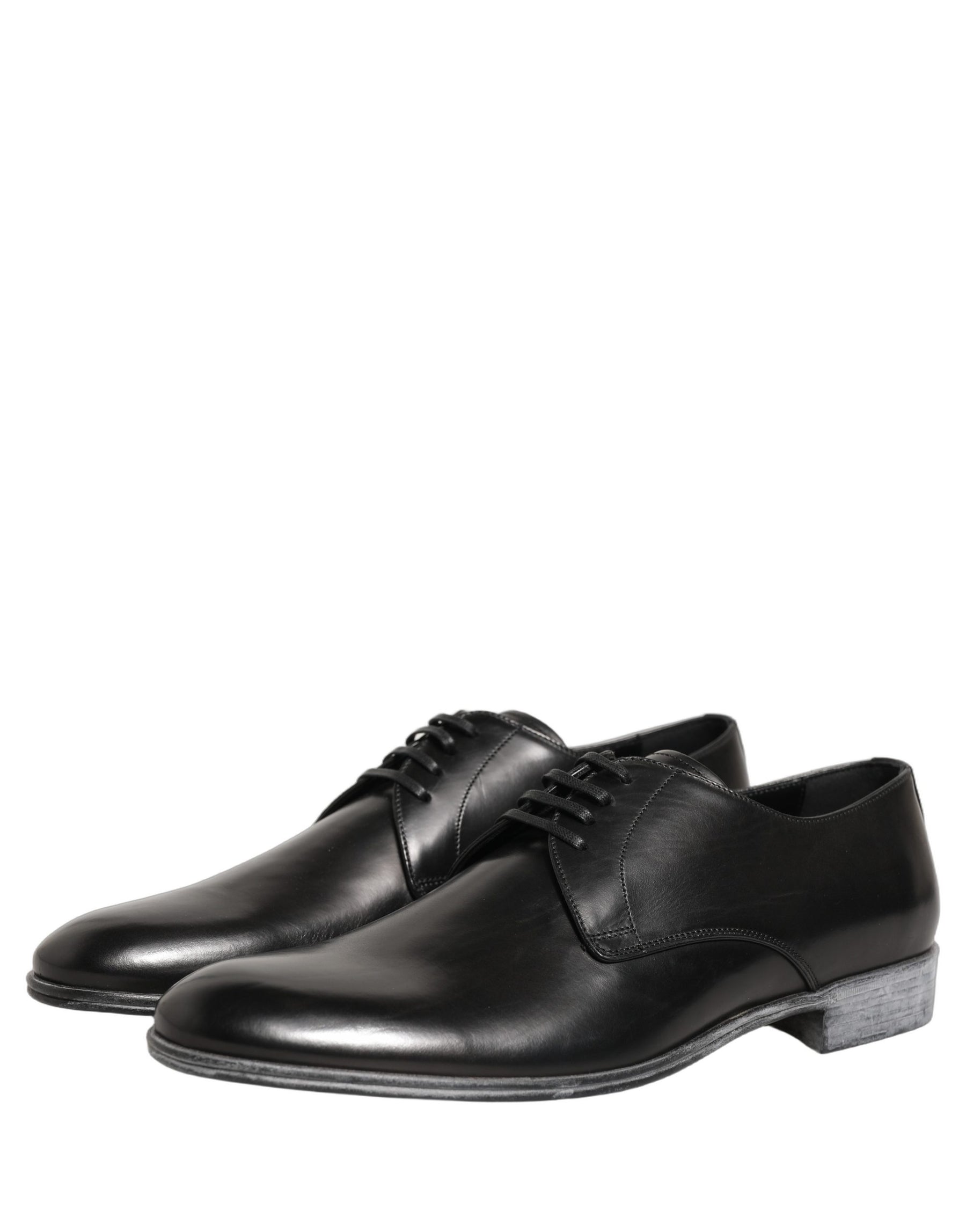 Dolce & Gabbana Dress Black Leather Lace Up Derby Men Shoes | Regal Royce