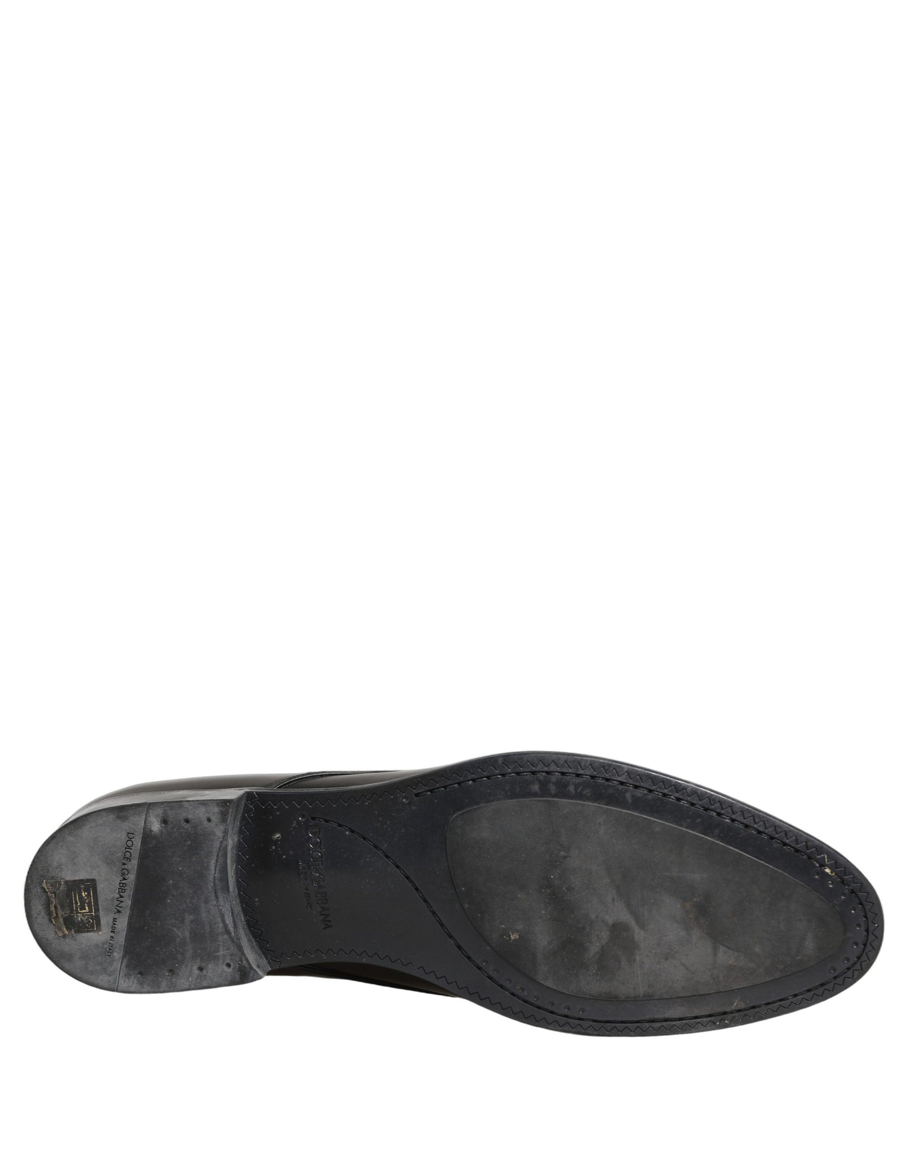 Dolce & Gabbana Dress Black Leather Lace Up Derby Shoes | Regal Royce