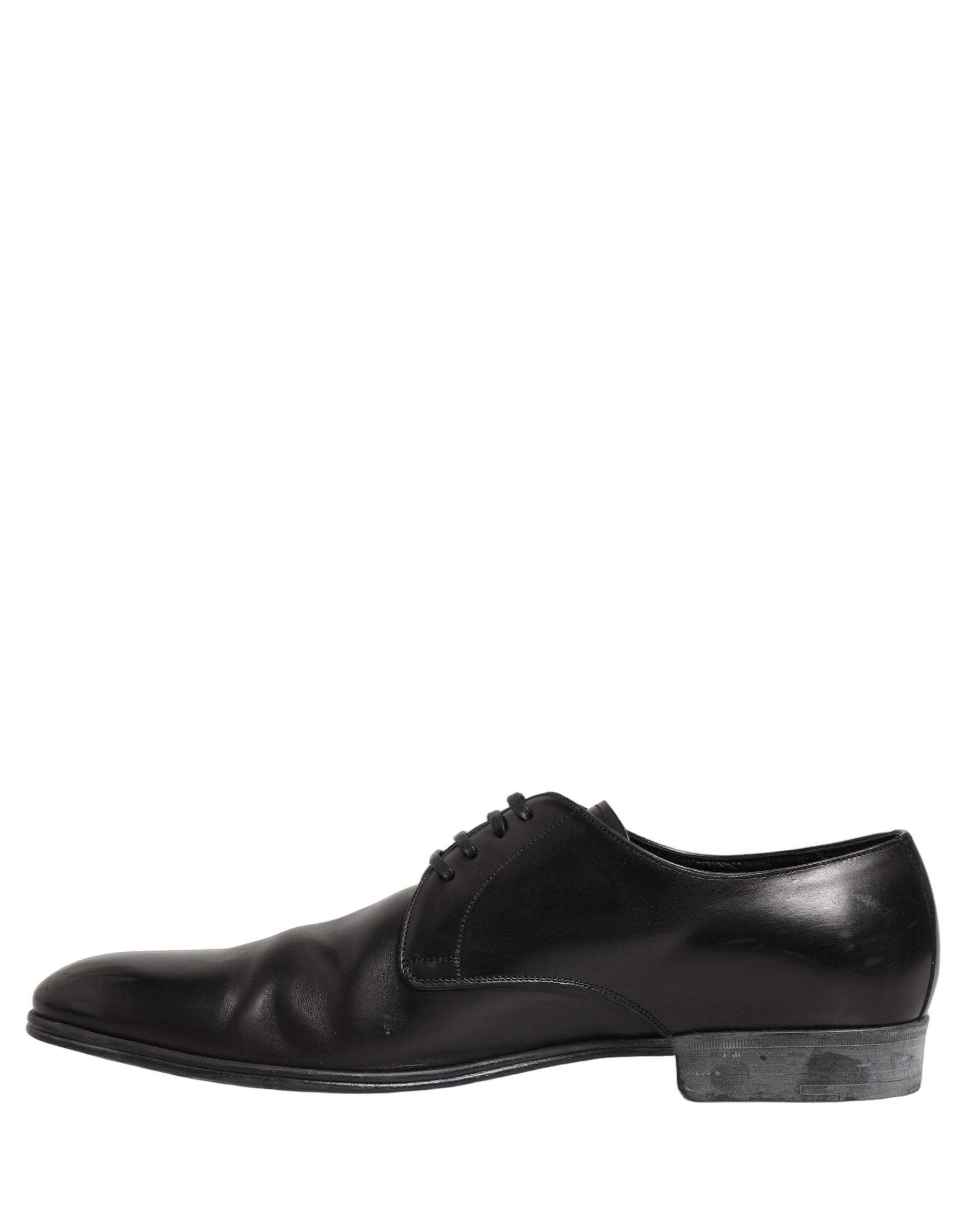 Dolce & Gabbana Dress Black Leather Lace Up Derby Shoes | Regal Royce