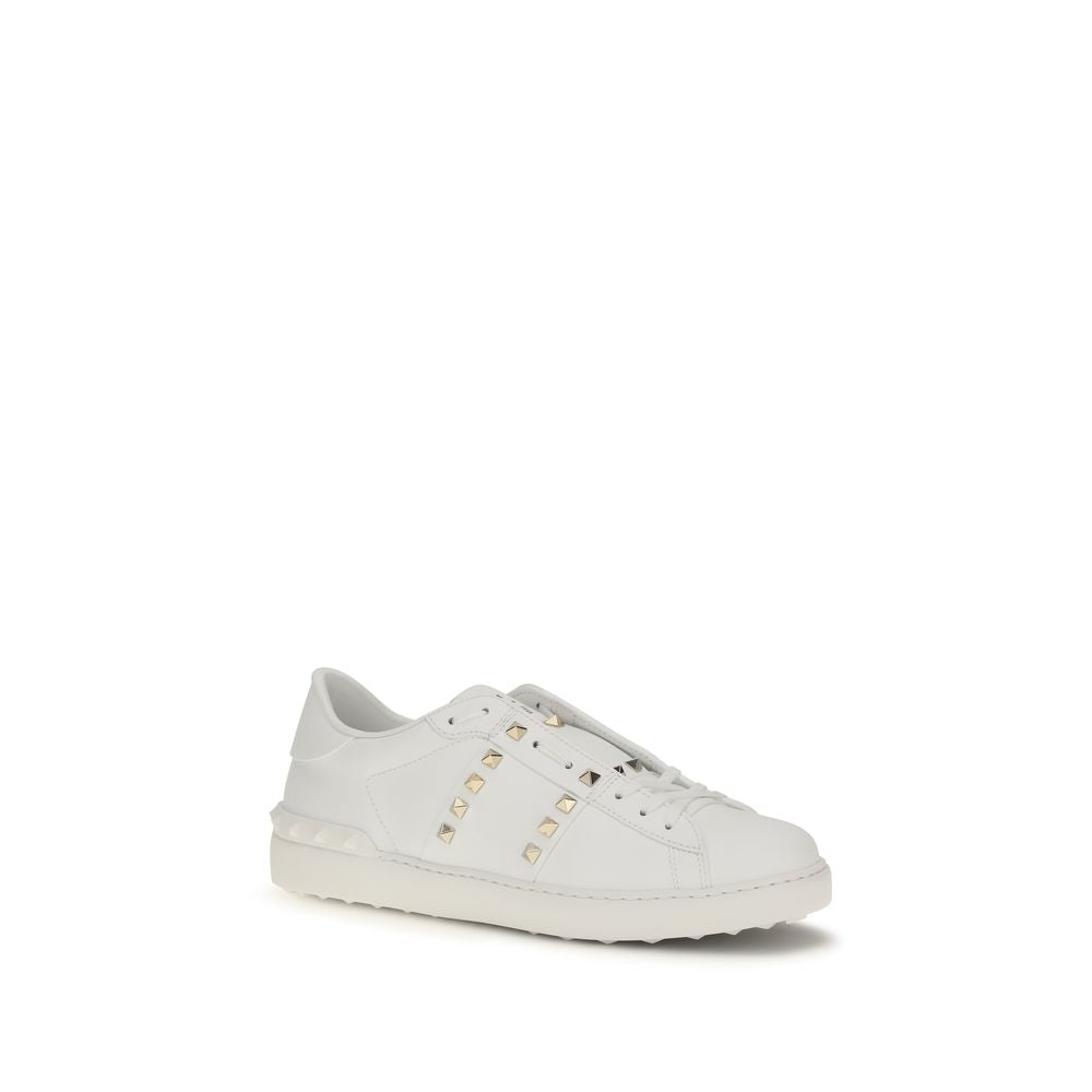 Valentino Garavani White Calf Leather Bos Taurus Sneakers | Regal Royce