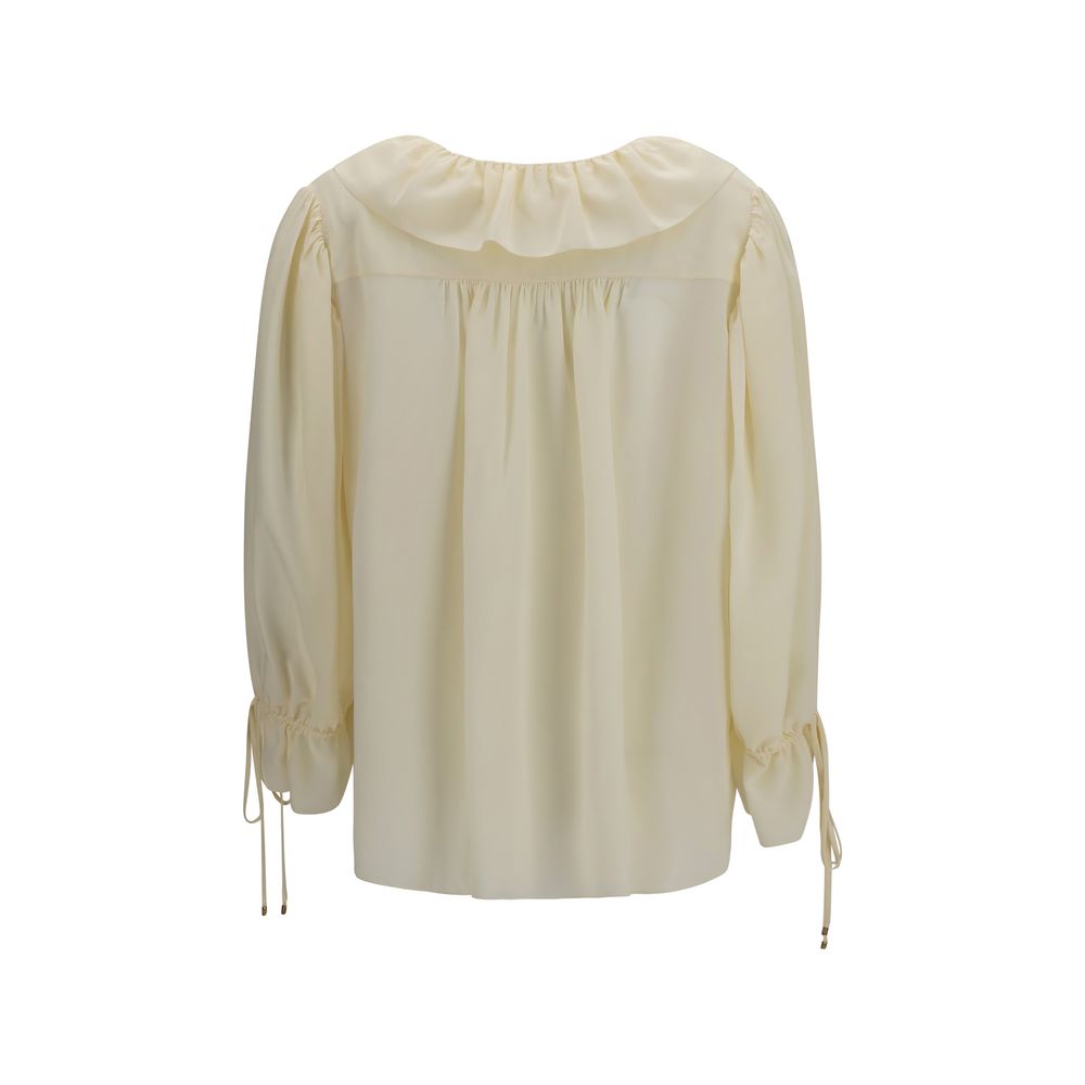 Chloé Beige Silk Blouse | Regal Royce
