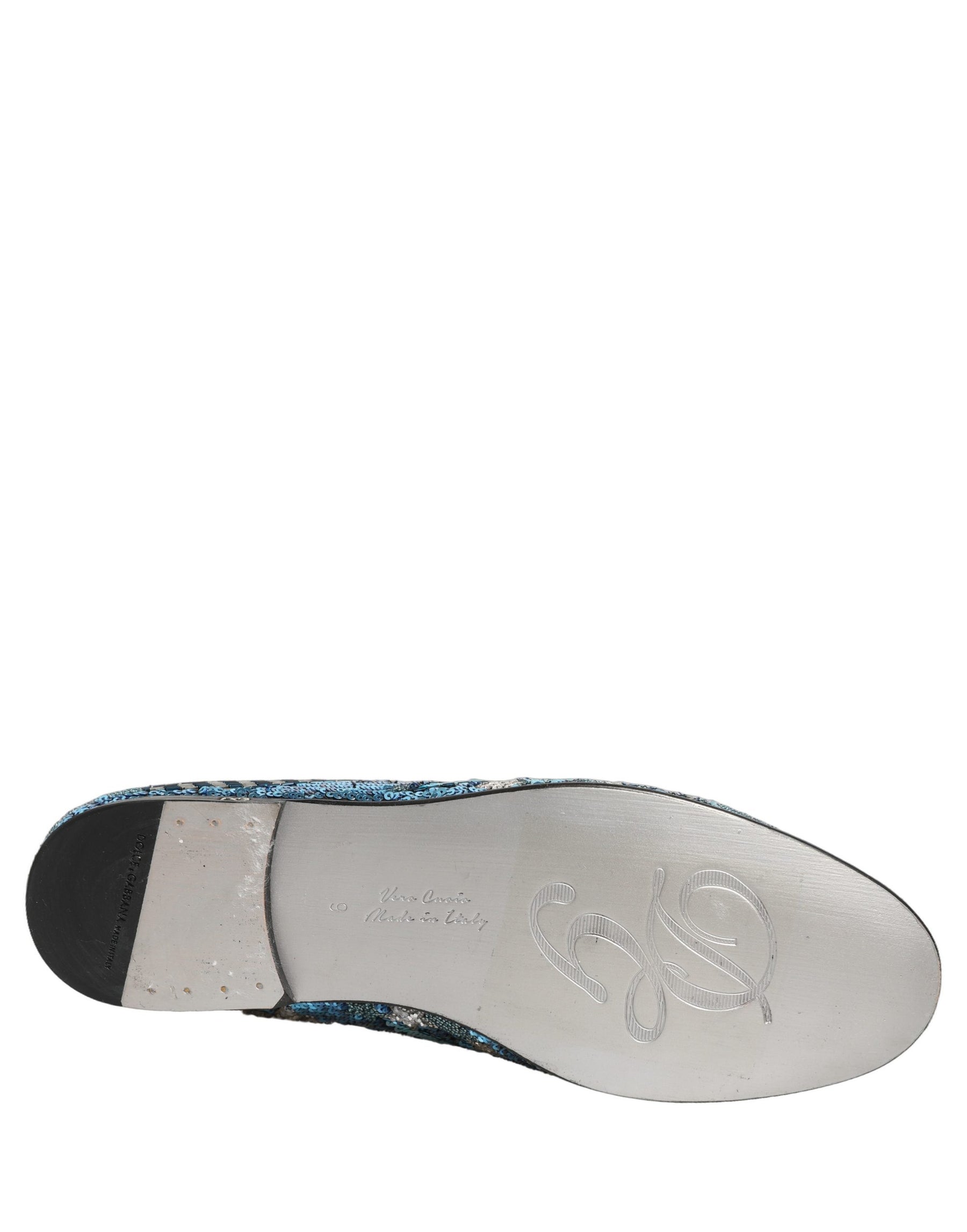Dolce & Gabbana Multicolor Embroidered Sequin Loafers Shoes | Regal Royce