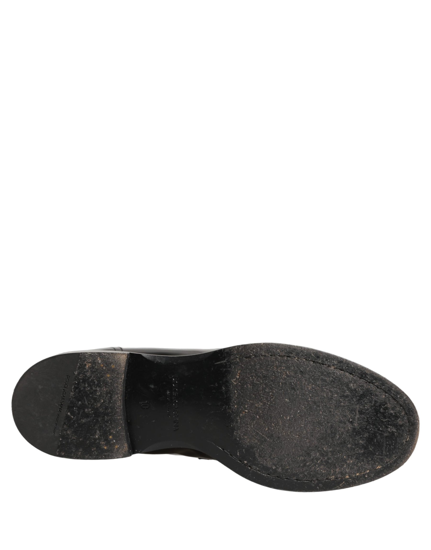 Dolce & Gabbana Black Leather Formal Men Dress Loafers Shoes | Regal Royce
