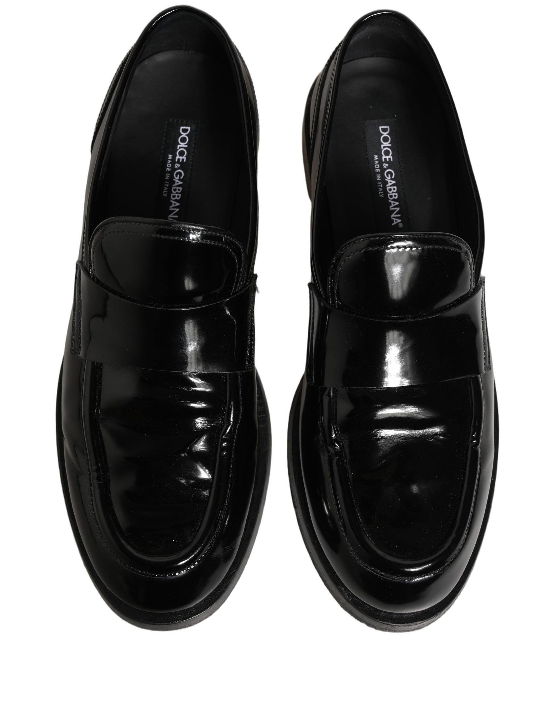 Dolce & Gabbana Black Leather Formal Men Dress Loafers Shoes | Regal Royce