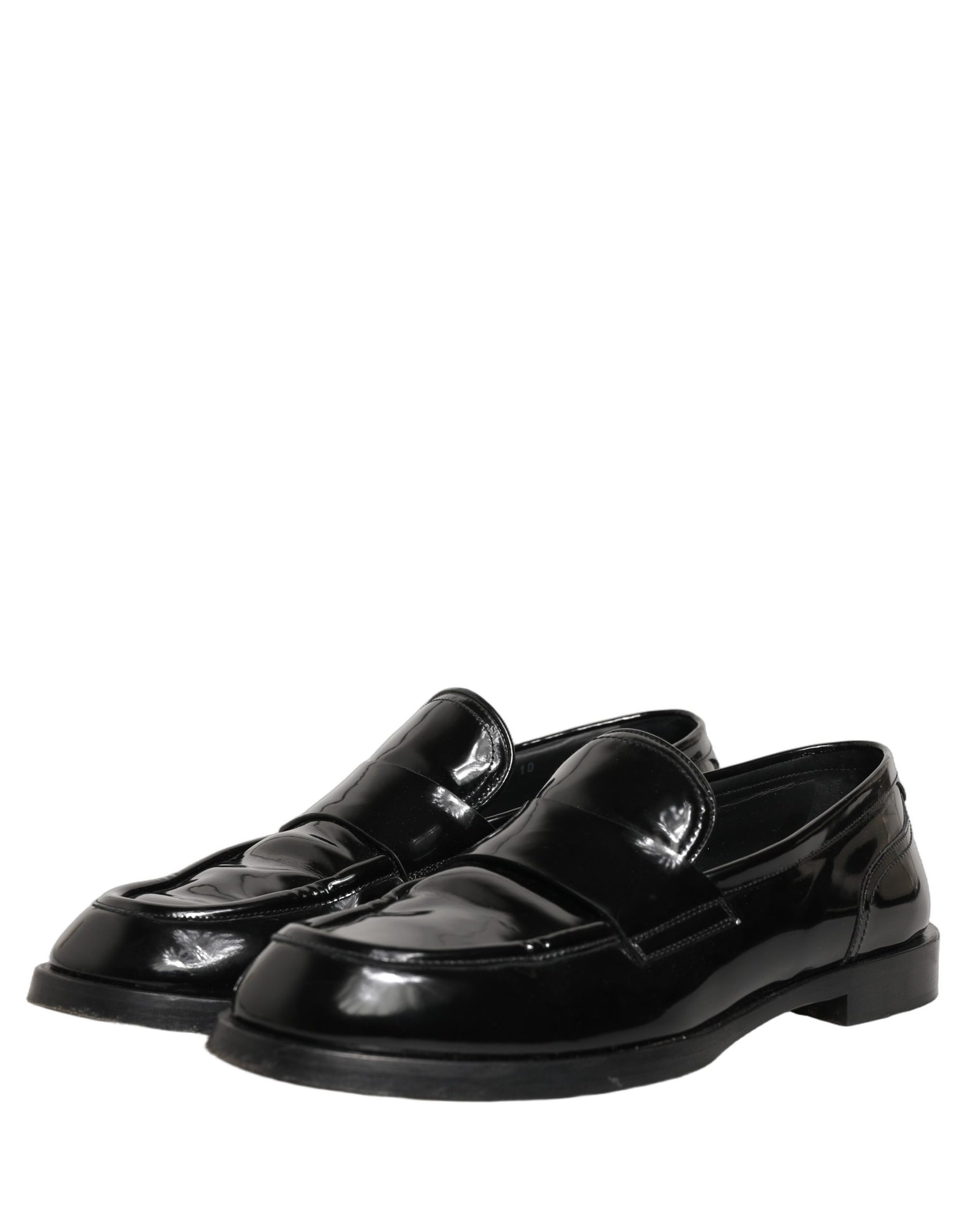 Dolce & Gabbana Black Leather Formal Men Dress Loafers Shoes | Regal Royce