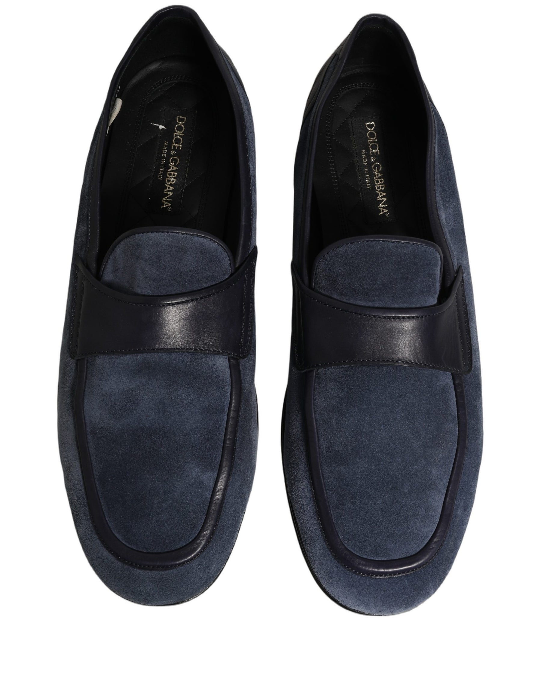 Dolce & Gabbana Blue Suede Leather Loafers Moccasins Shoes | Regal Royce