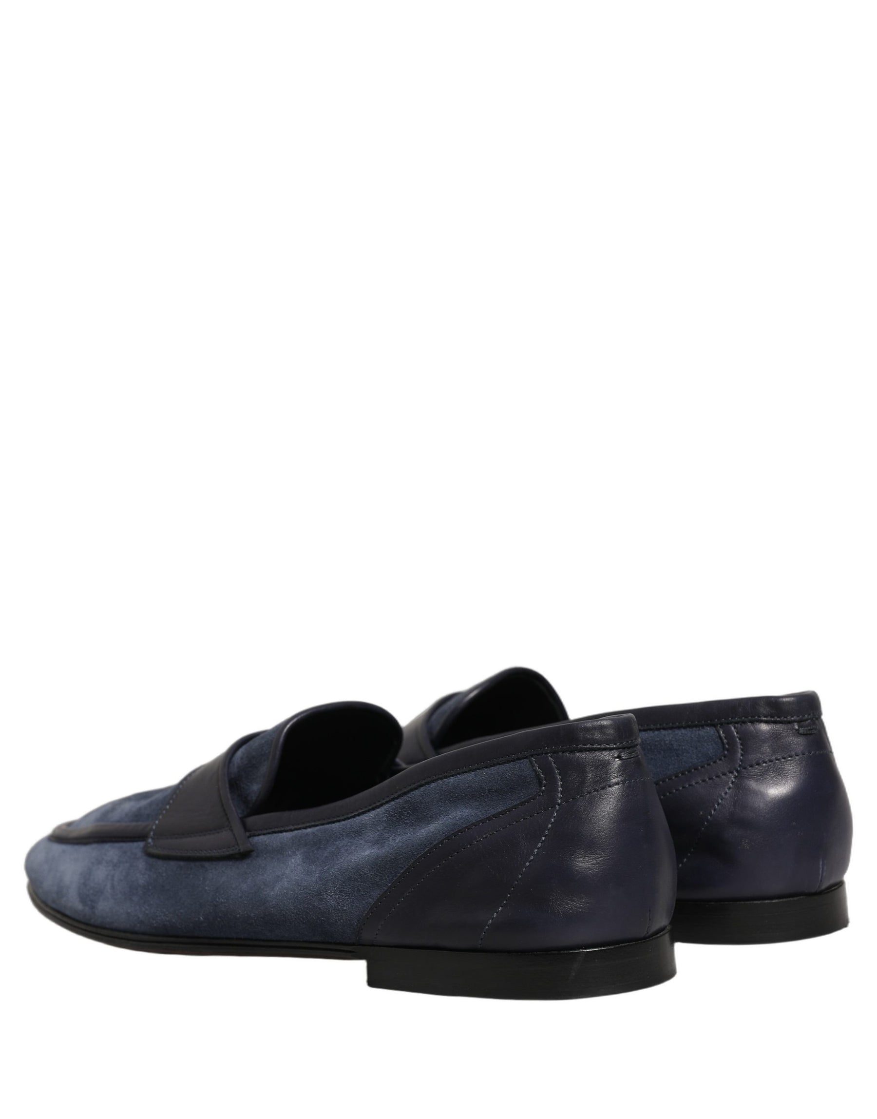 Dolce & Gabbana Blue Suede Leather Loafers Moccasins Shoes | Regal Royce